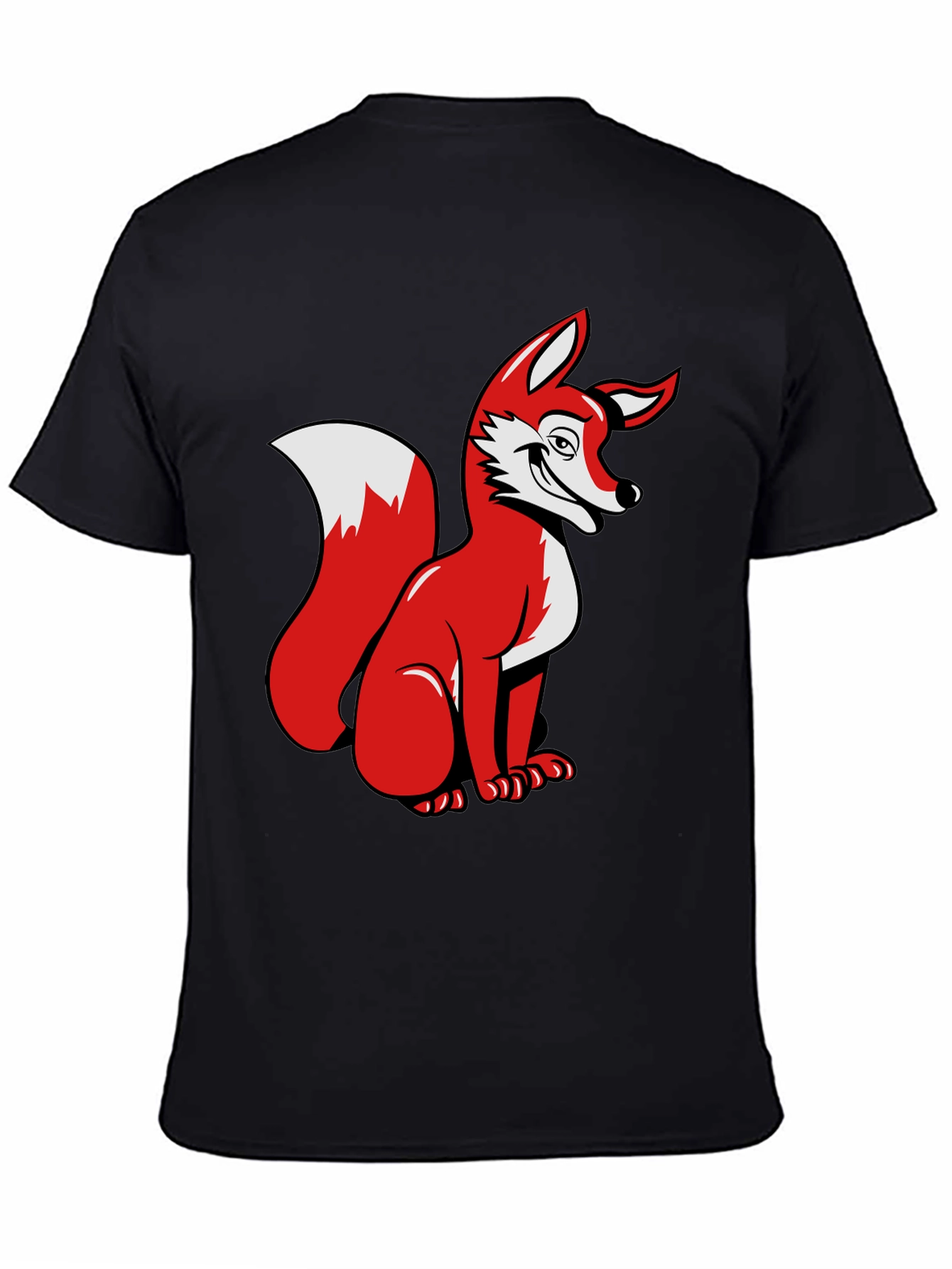 Black Fox Graphic Black T-Shirt view 4