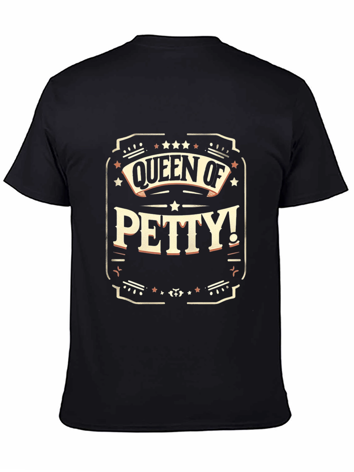 Black Queen of Petty Black T-Shirt view 4