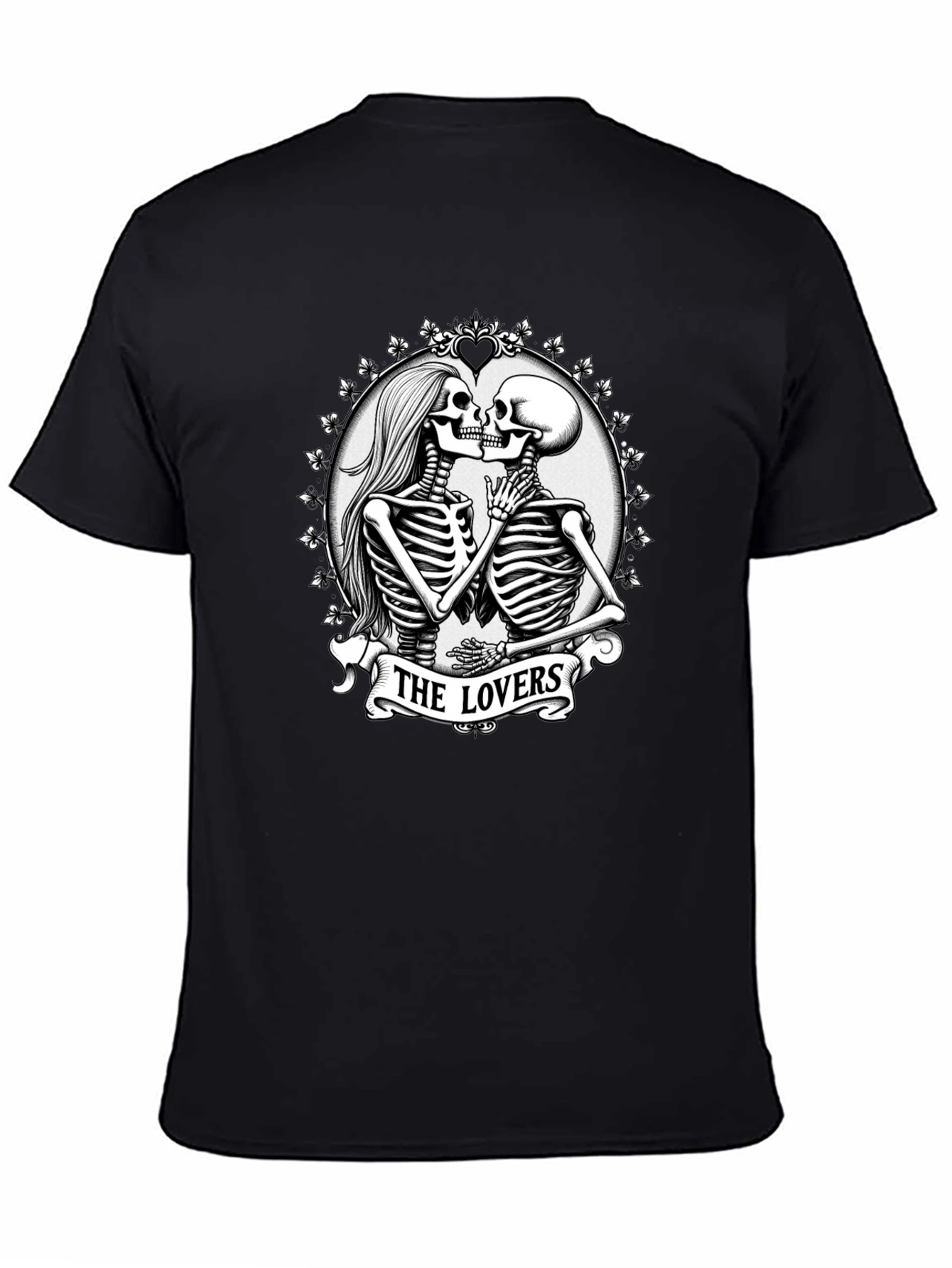 The Lovers Skeleton Graphic T-Shirt - Gothic Romance Tee - 4