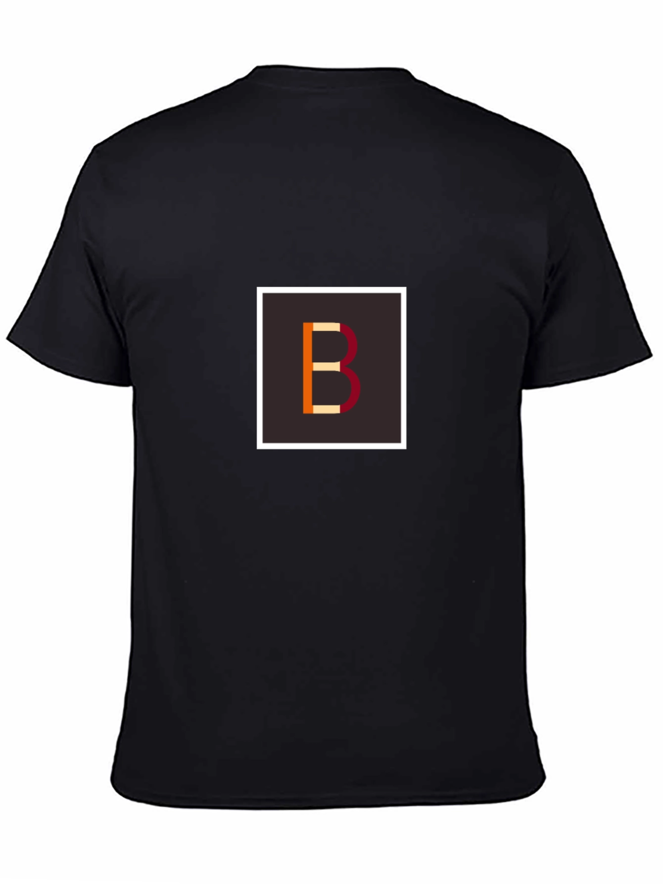 Black Modern Letter B Graphic Tee - Stylish Unisex Shirt view 4