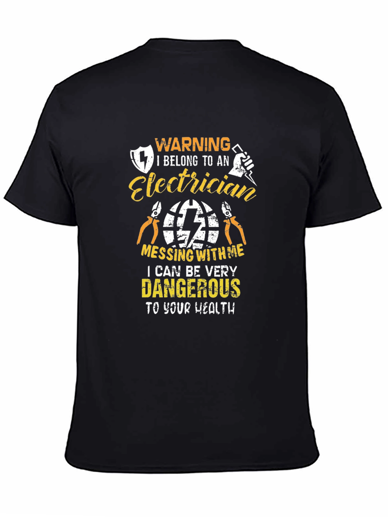 Warning Electrician T-Shirt - 4