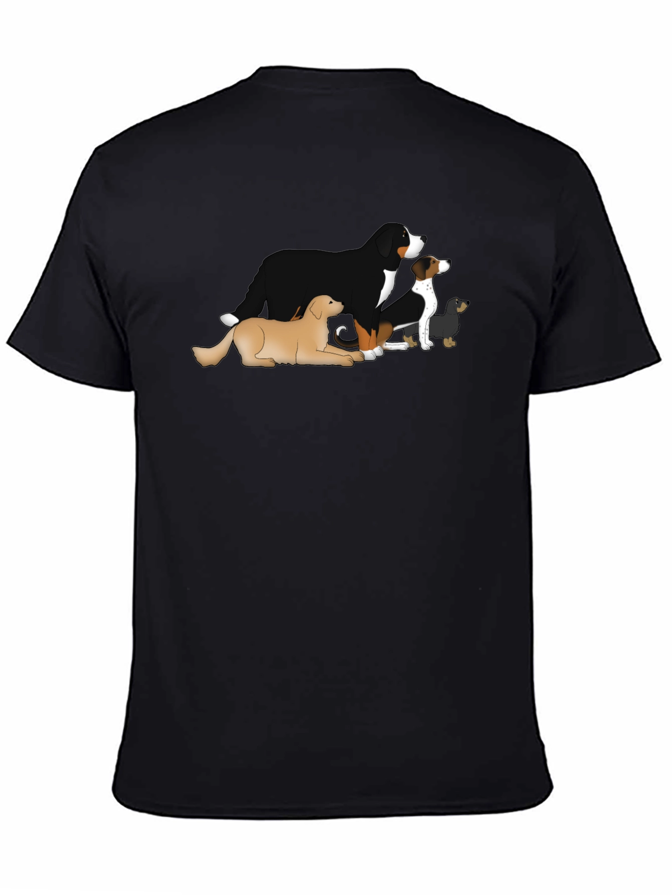 Black Dog Breed T-Shirt - Black Cotton Blend view 4