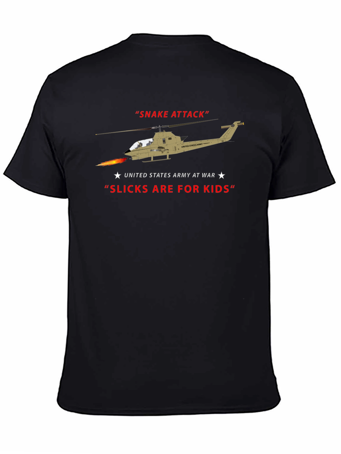 Black Snake Attack Helicopter T-Shirt view 4