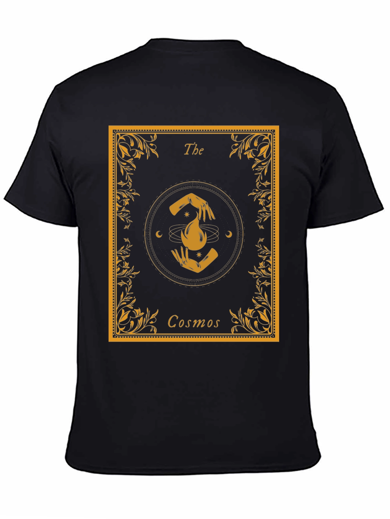 Black The Cosmos Graphic T-Shirt - Unisex Black Tee view 4