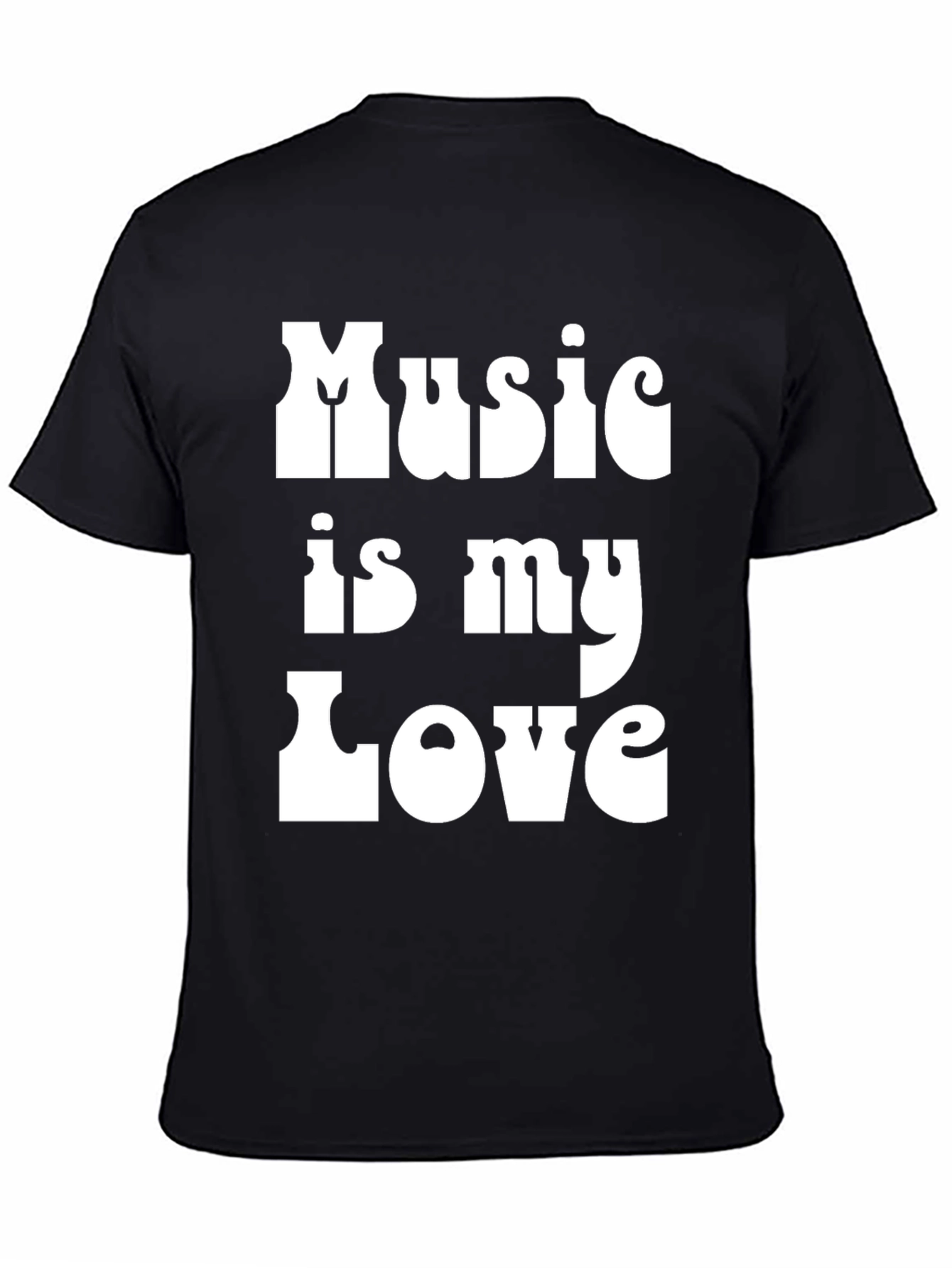 Black Music is My Love Black Graphic Tee view 4