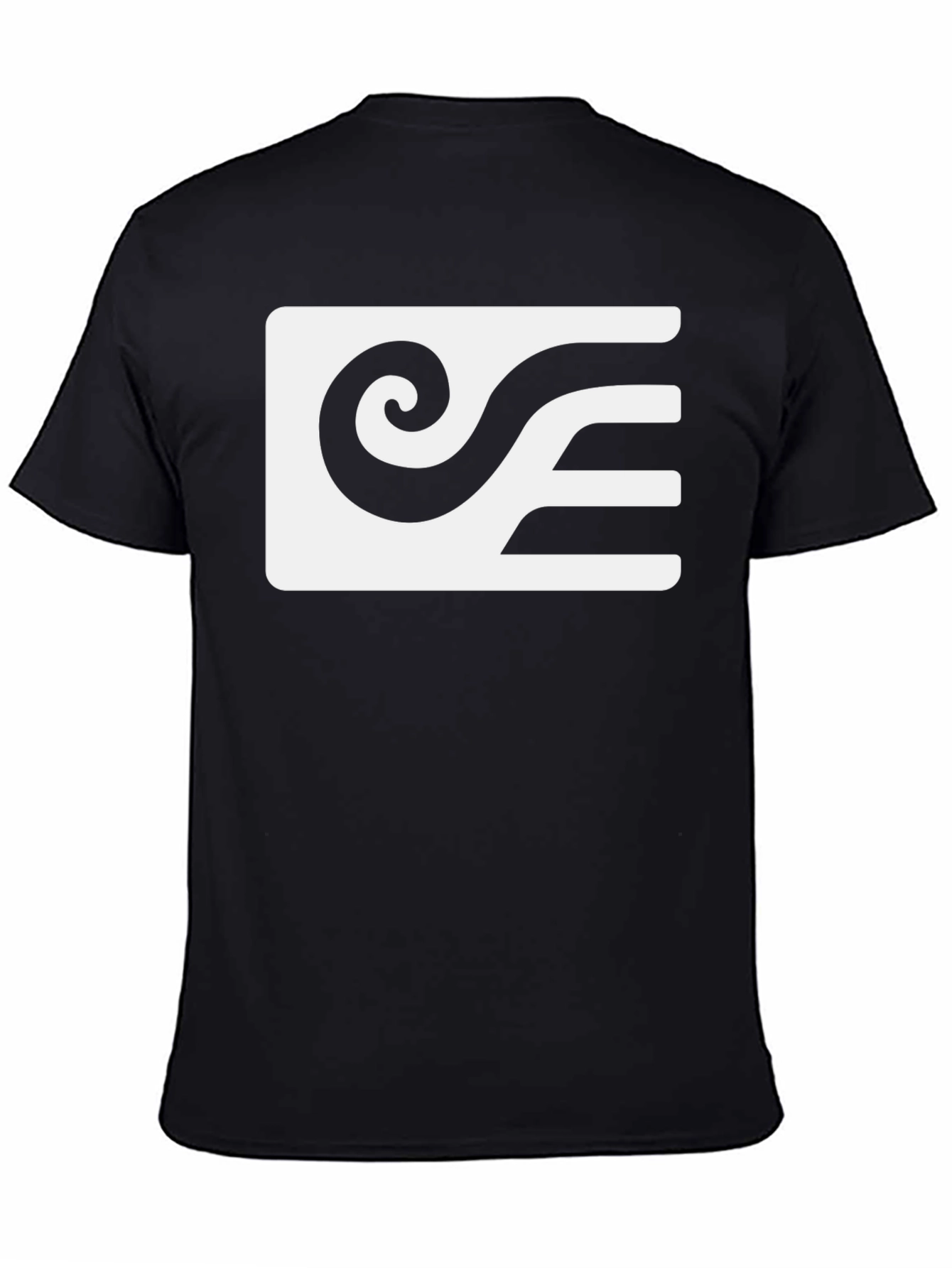 Black Modern Abstract Graphic T-Shirt - Black view 4