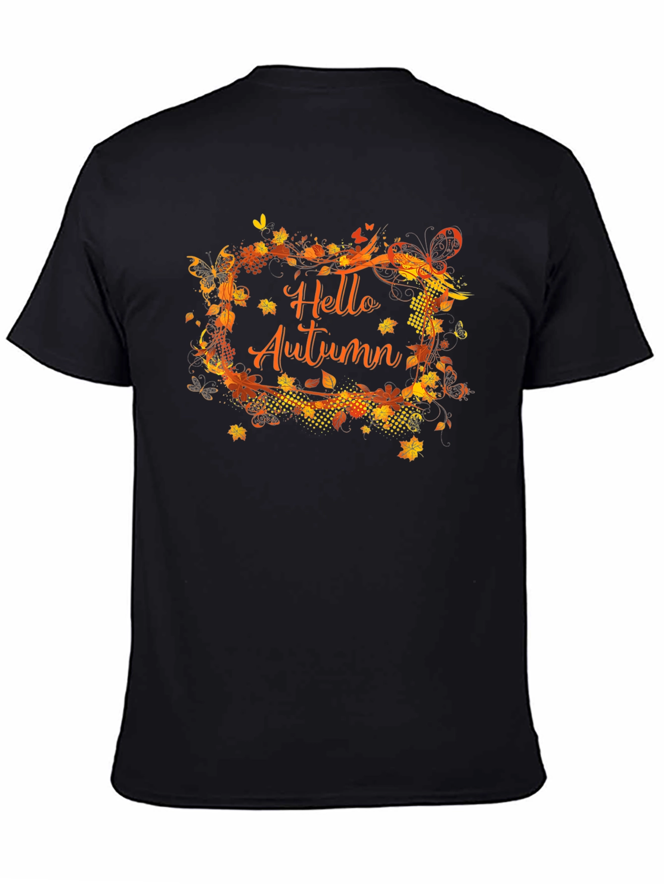 Black Hello Autumn Graphic Tee view 4