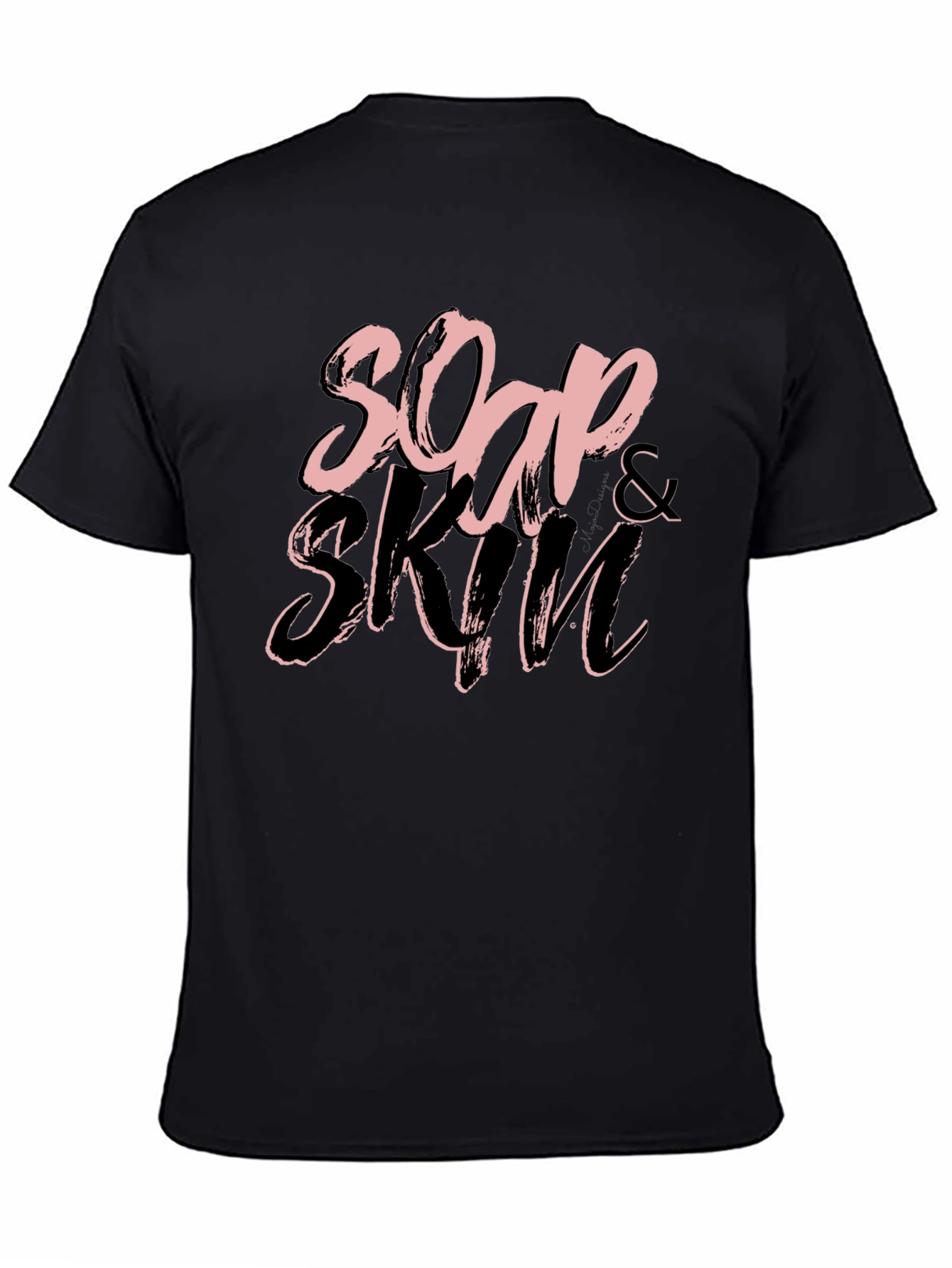 Black Soap & Skin Black Graphic T-Shirt view 4