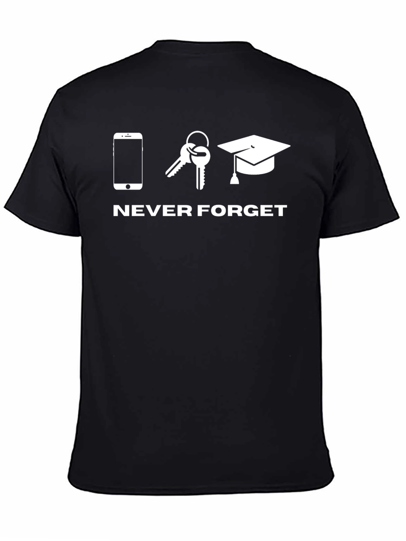 Black Never Forget Graduation T-Shirt view 4