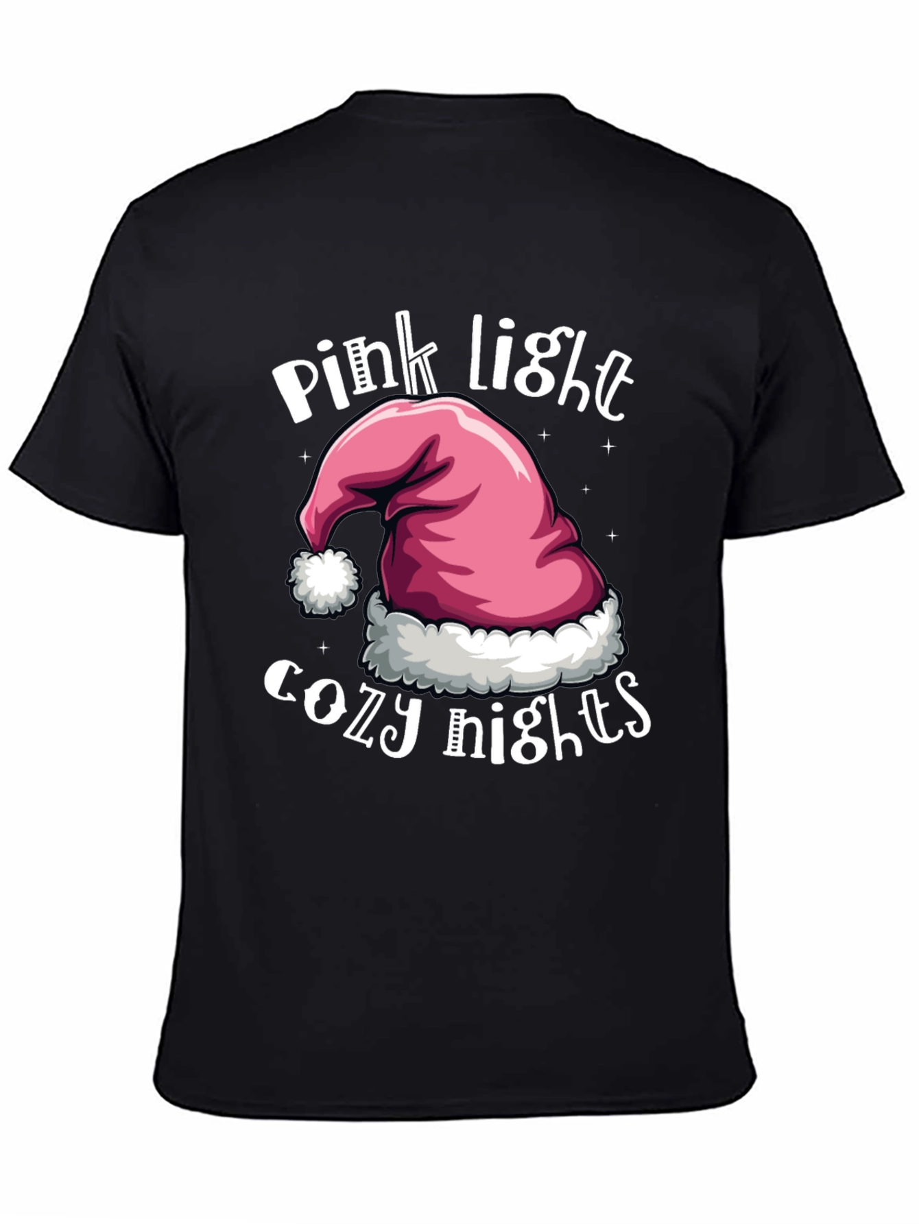 Black Pink Light Cozy Nights T-Shirt - Holiday Season view 4