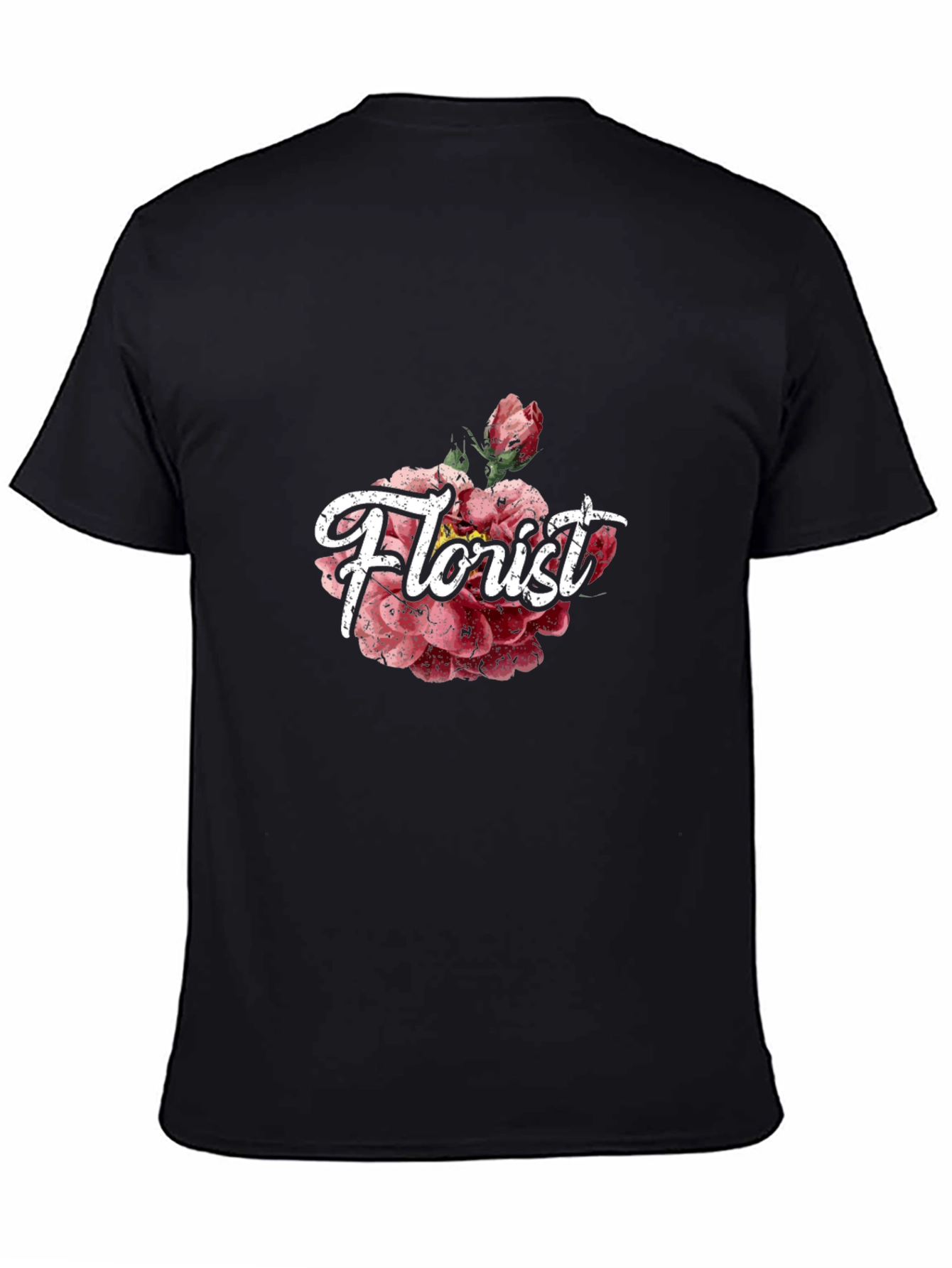 Black Florist Floral Graphic T-Shirt view 4