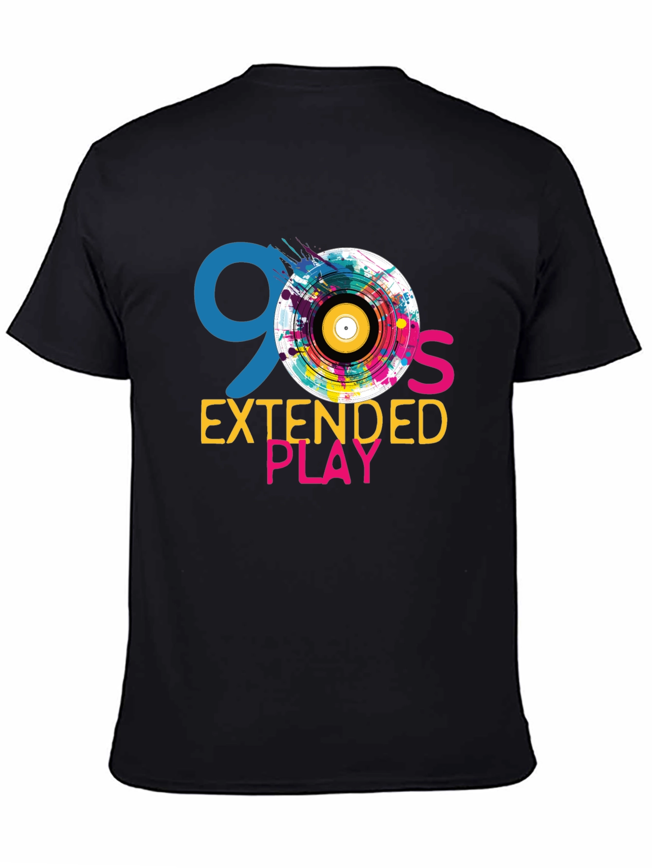 Black 90's Extended Play T-Shirt view 4