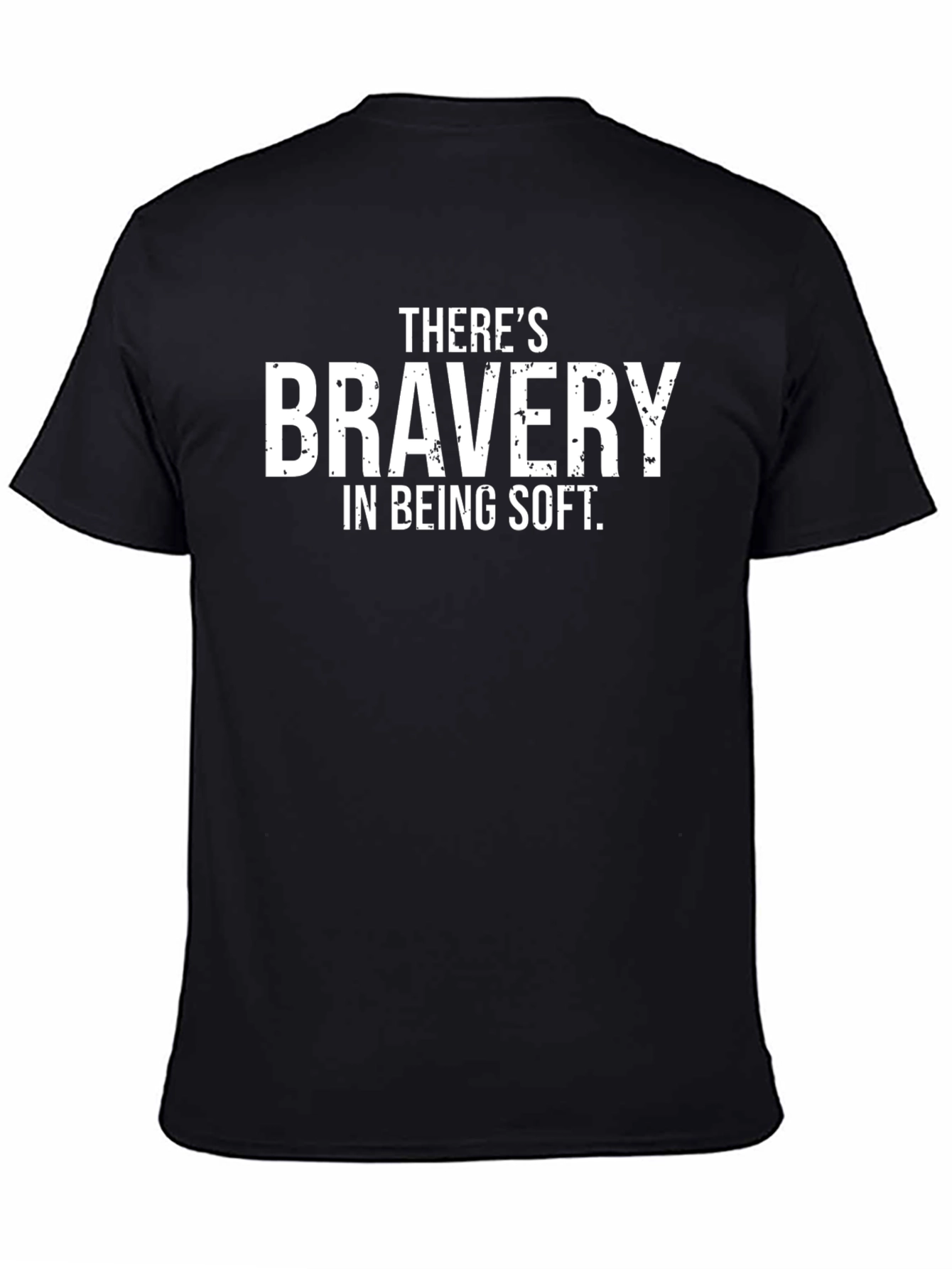 Black Bravery in Being Soft Black T-Shirt view 4