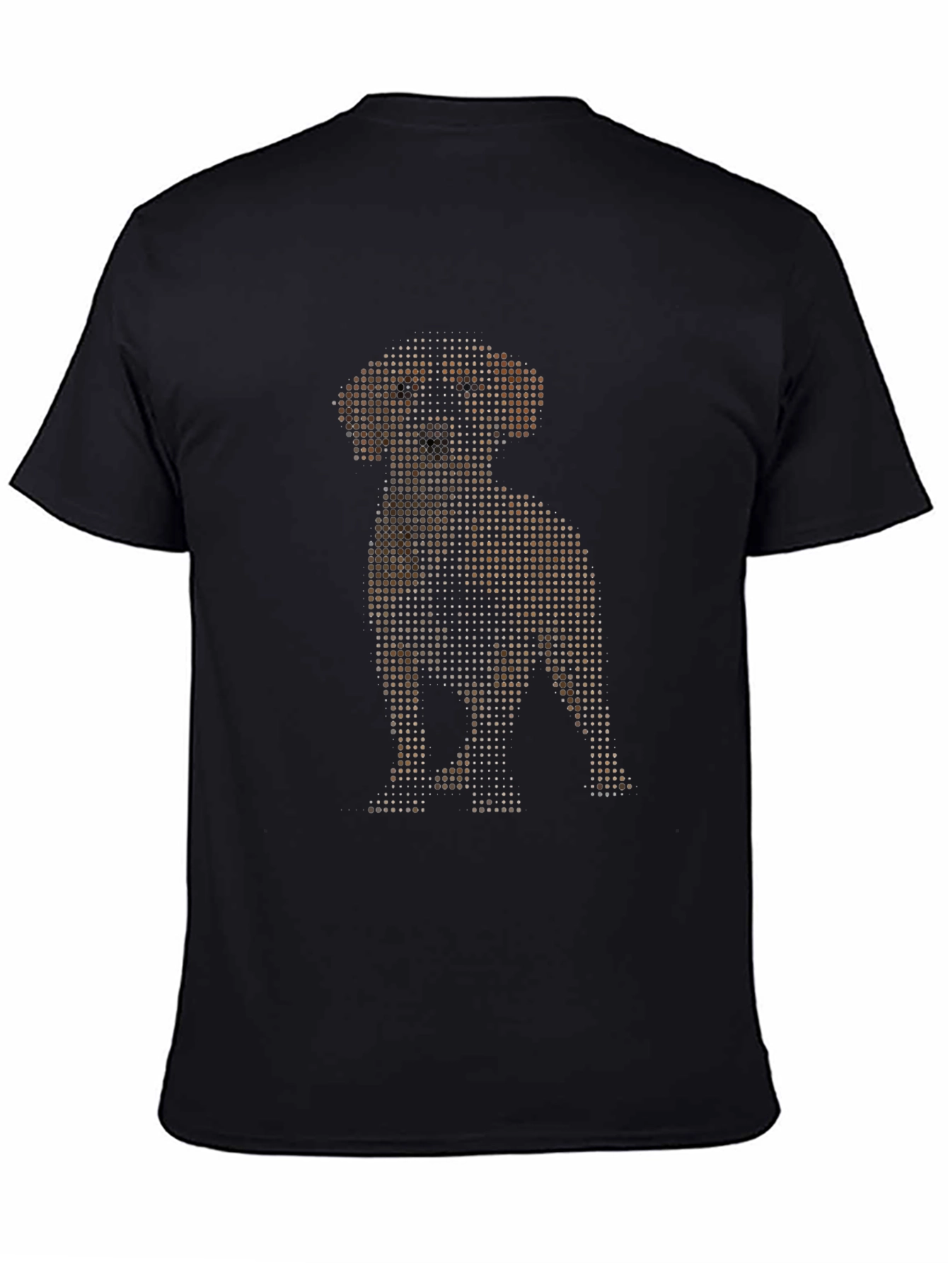 Black Dog Graphic Print Black T-Shirt for Men view 4