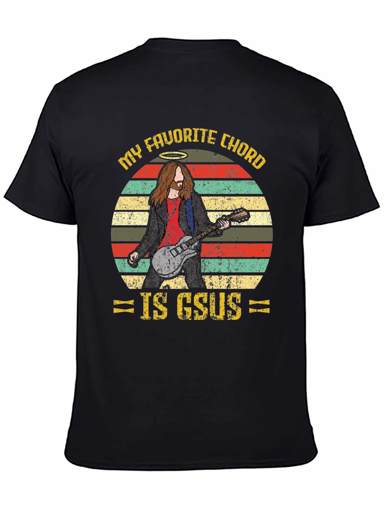 Black My Favorite Chord is GSUS Graphic Tee view 4