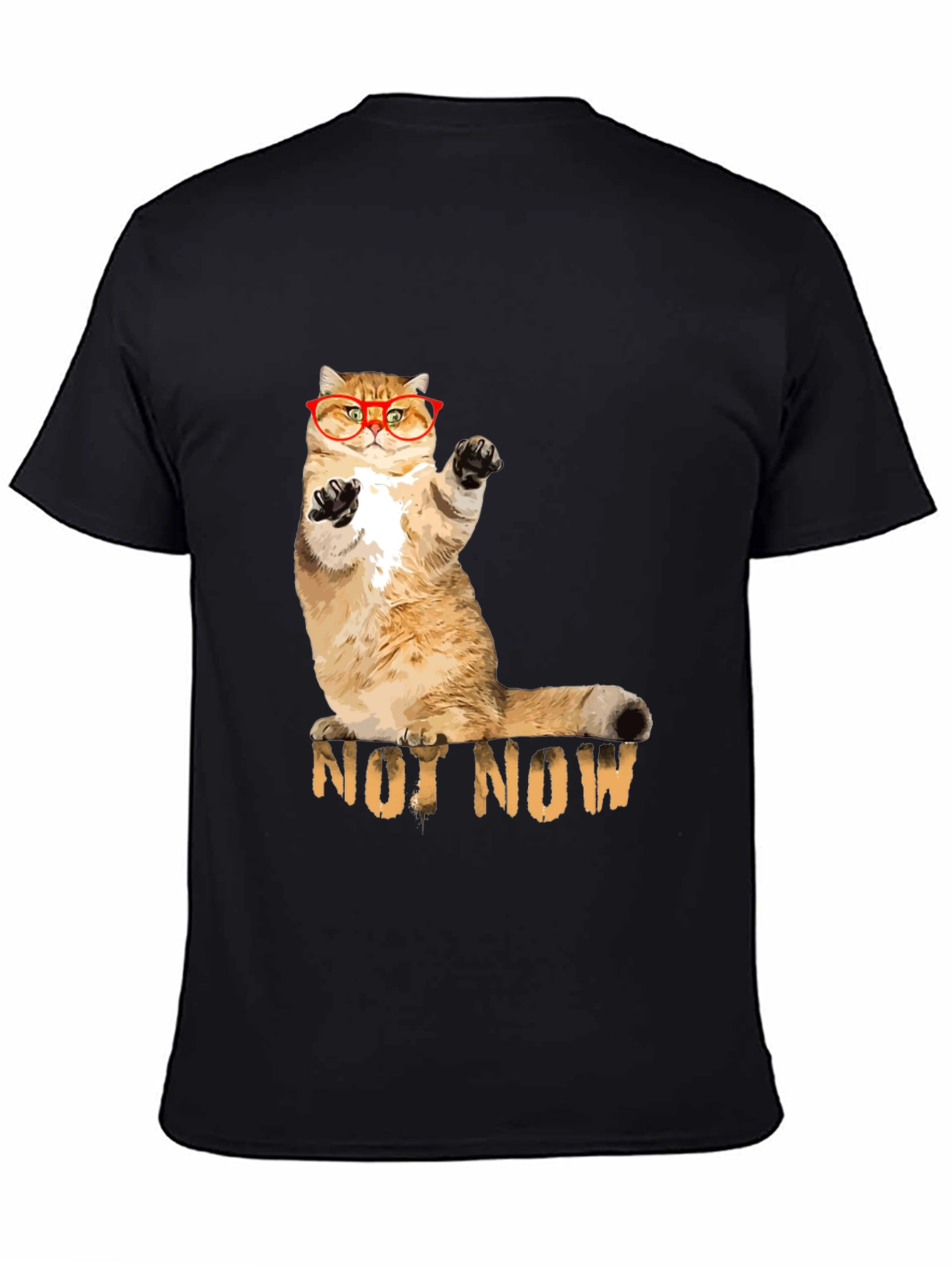 Black Not Now Cat T-Shirt - Funny Cat Lover Tee view 4