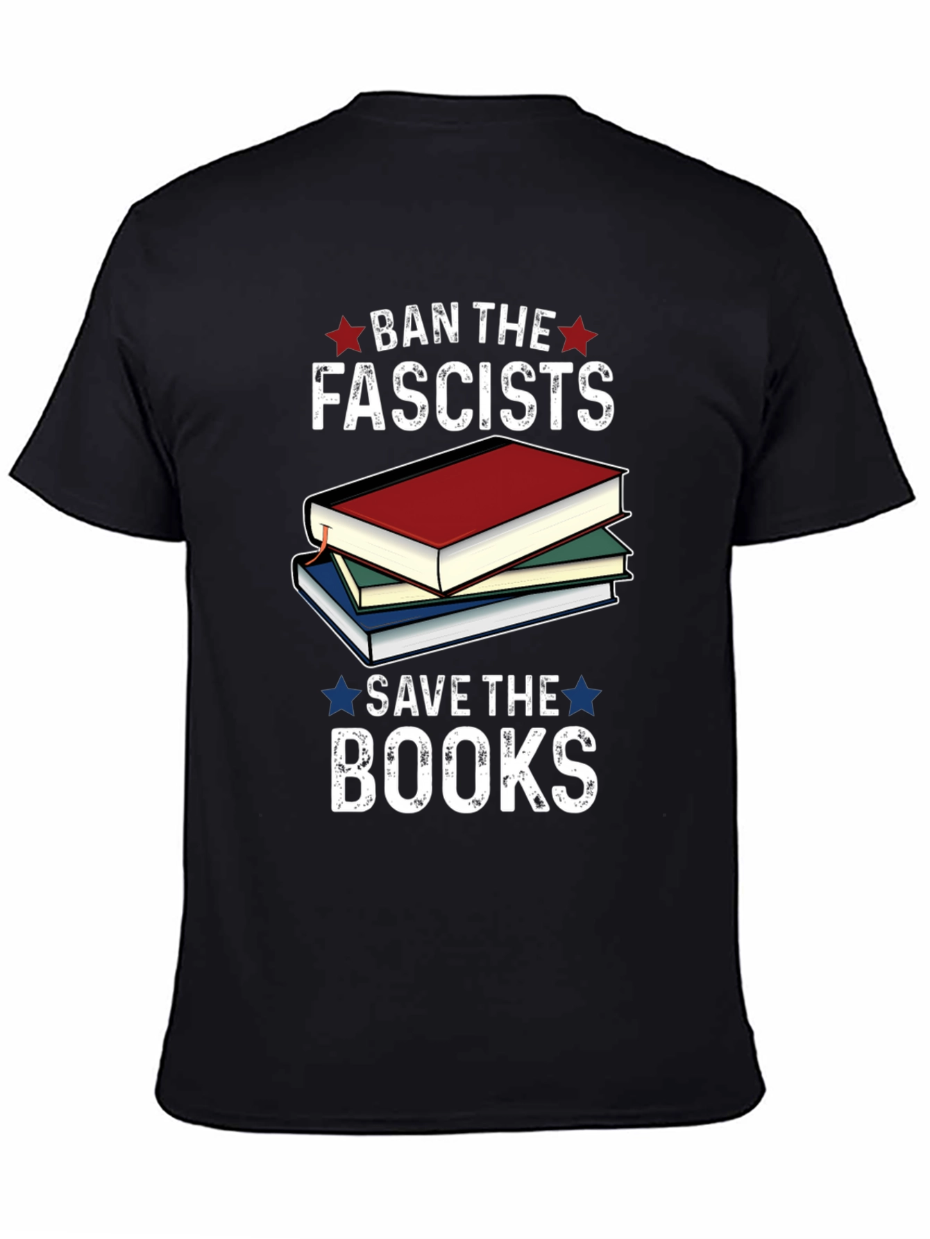 Black Ban the Fascists, Save the Books T-Shirt view 4