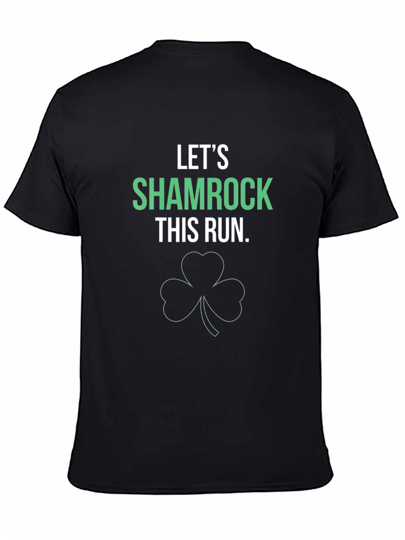 Black Shamrock Run T-Shirt - St. Patrick's Day Apparel view 4