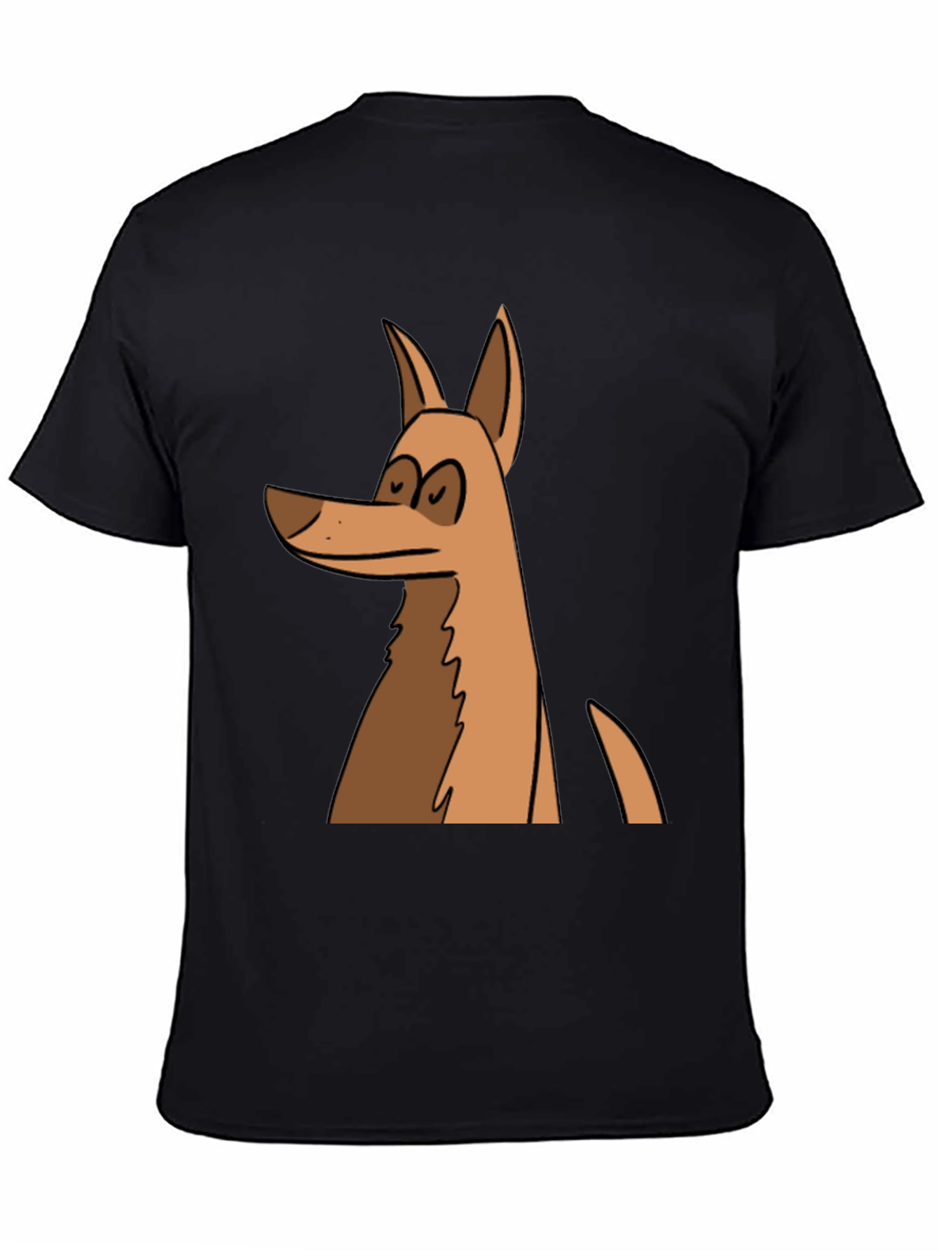 Black Funny Dog Graphic Tee - Black Unisex T-Shirt view 4