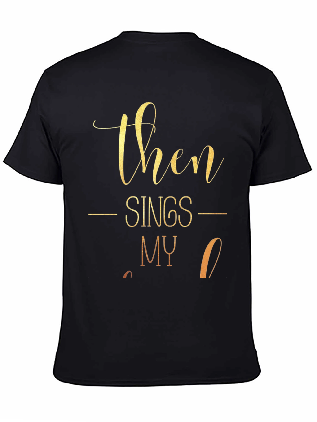 Black Then Sings My Soul T-Shirt - Black view 4