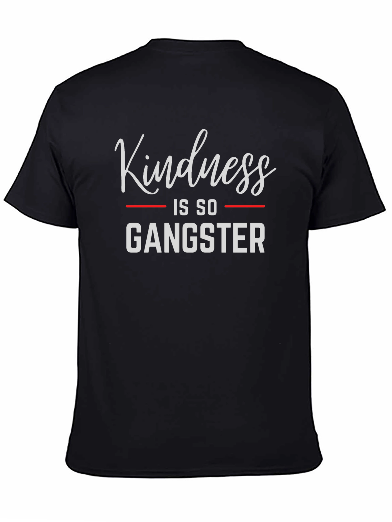 Black Kindness Is So Gangster Black Graphic T-Shirt view 4