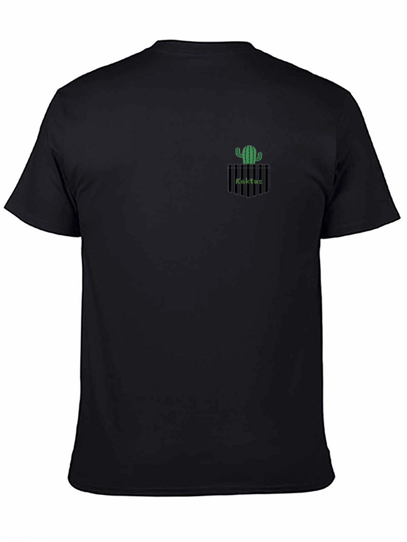 Black Men's Black Cactus Graphic Tee view 4