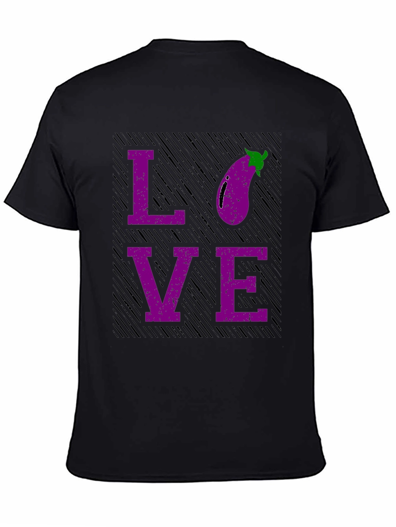Black Eggplant Love Graphic T-Shirt view 4