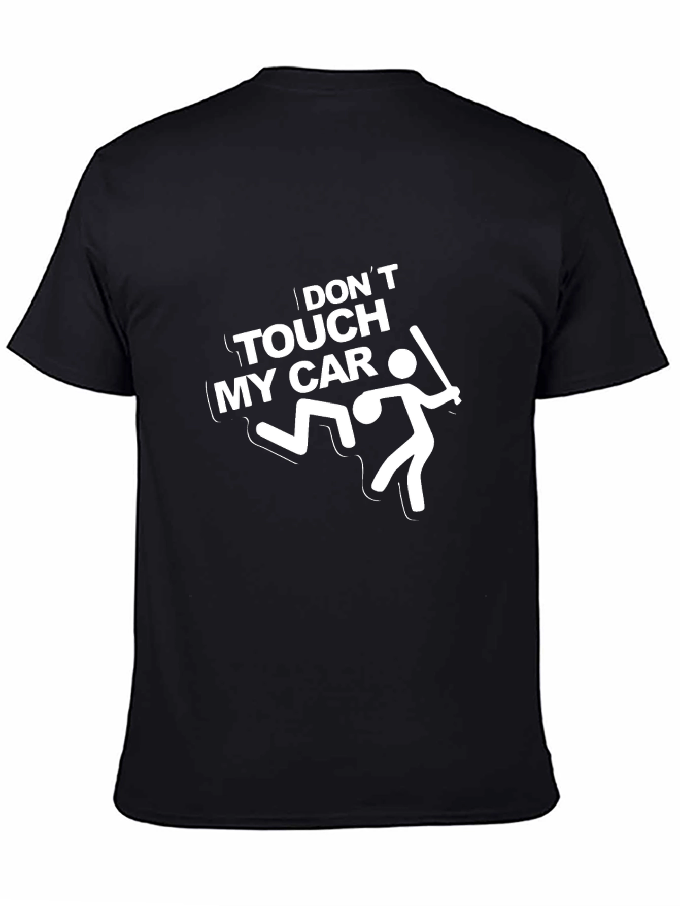 Black Don't Touch My Car Funny Graphic Tee view 4