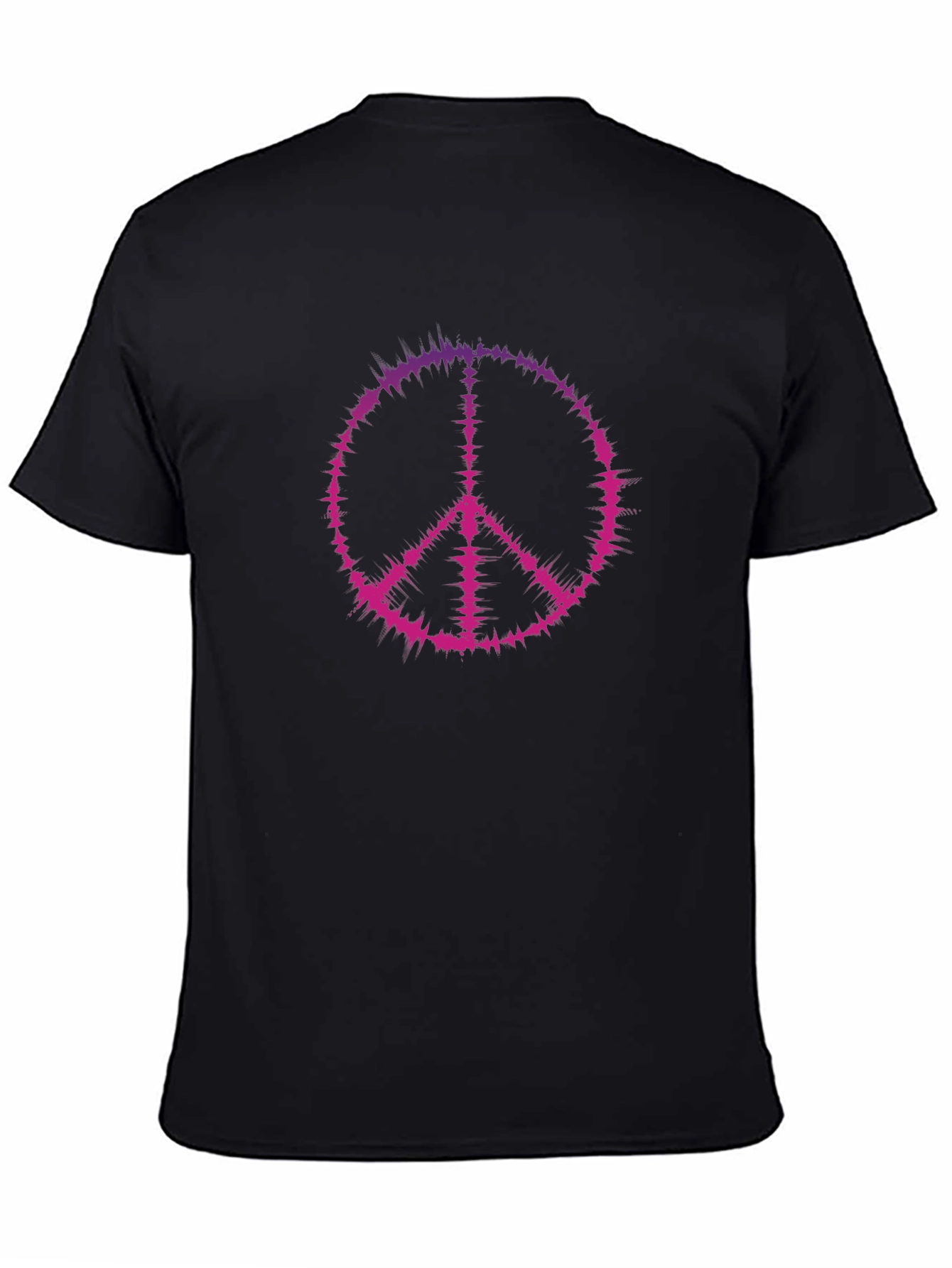Black Peace Sign Graphic Tee - Black view 4