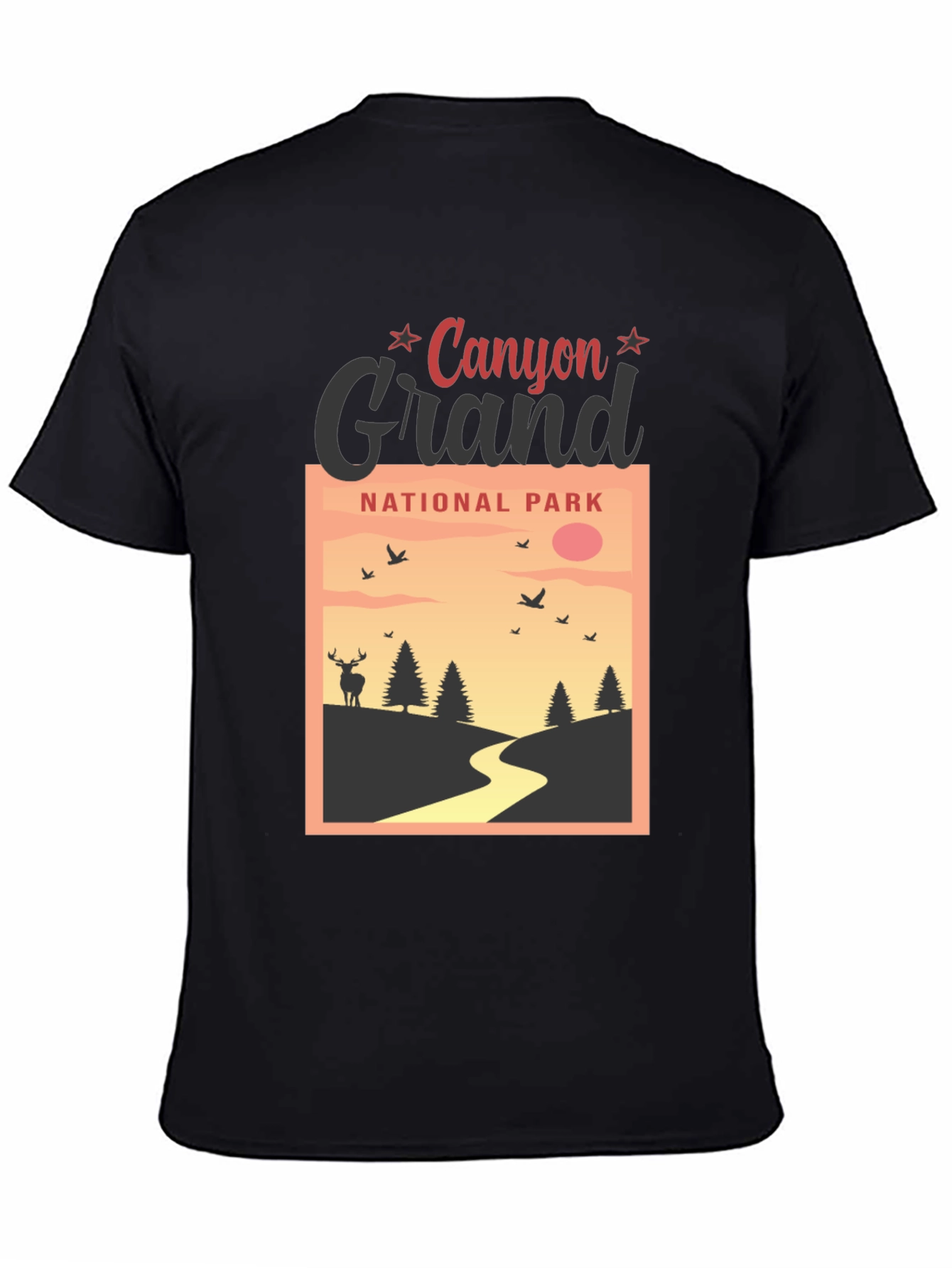 Black Grand Canyon National Park Black T-Shirt view 4