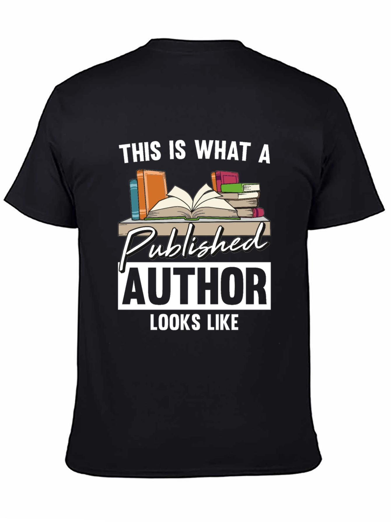 Black Published Author T-Shirt: Literary Gift for Writers view 4
