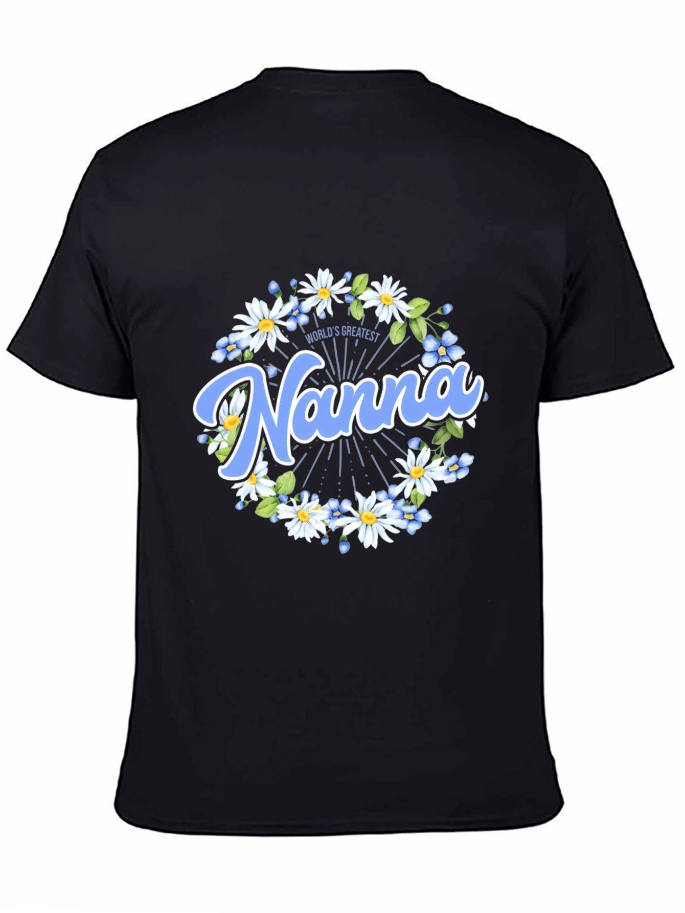 Black World's Greatest Nanna Graphic T-Shirt view 4
