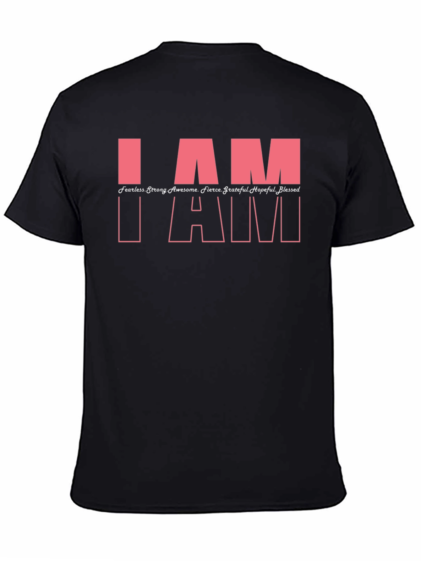 Black Empowering I AM T-Shirt - Black view 4