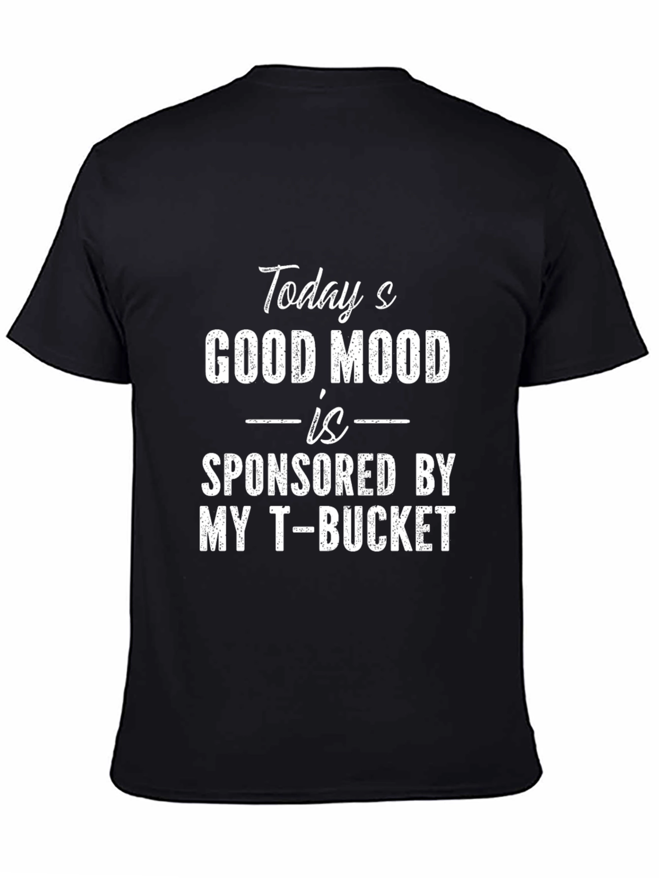 Black Good Mood T-Bucket Men's Graphic Tee view 4
