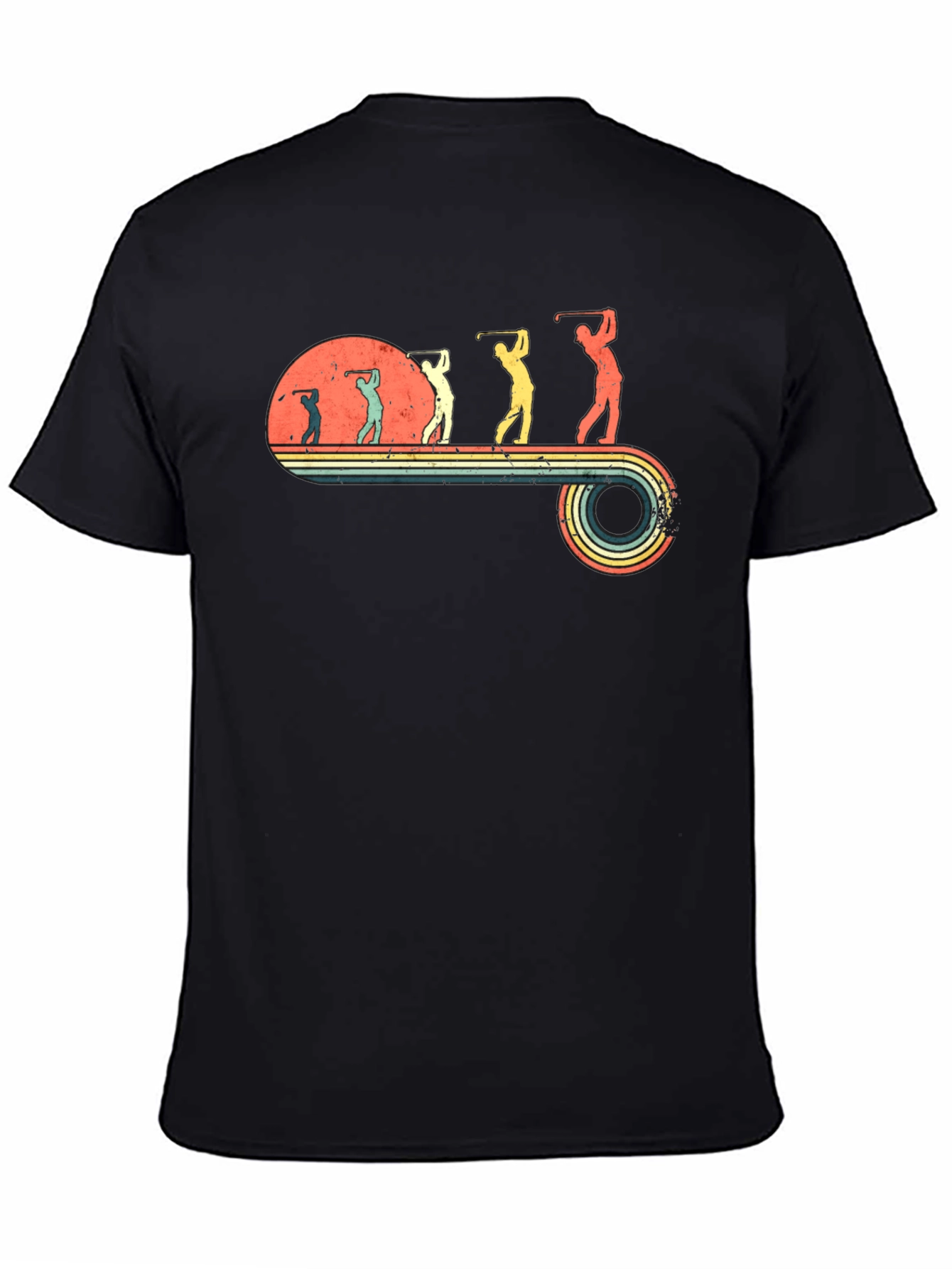 Black Retro Golf Evolution Tee - Black view 4
