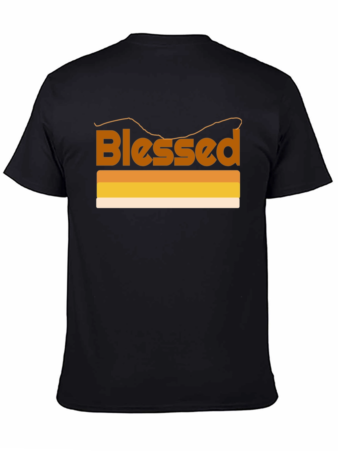 Black Blessed Graphic T-Shirt - Retro Style view 4