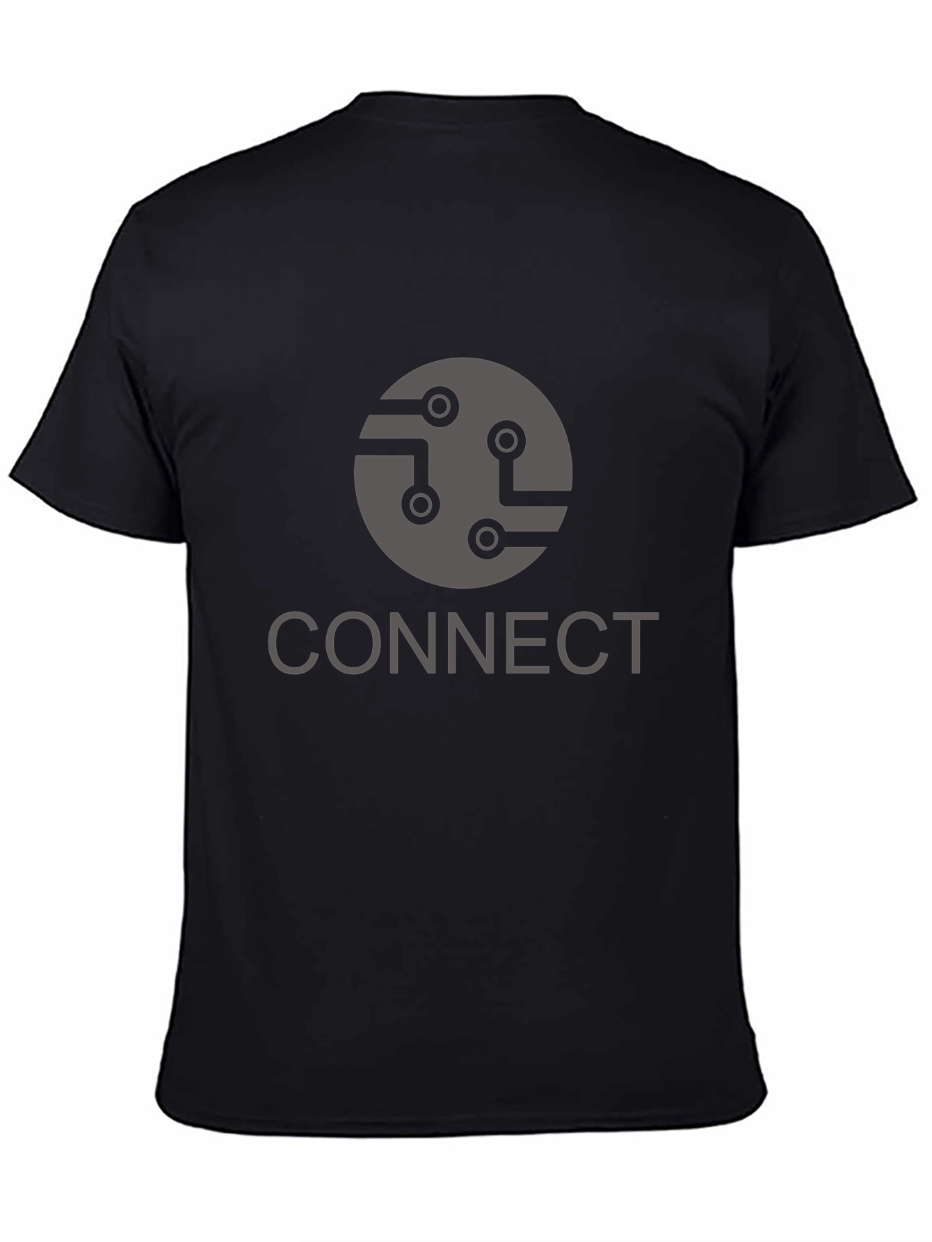 Black Connect Graphic T-Shirt - Black Cotton Blend view 4