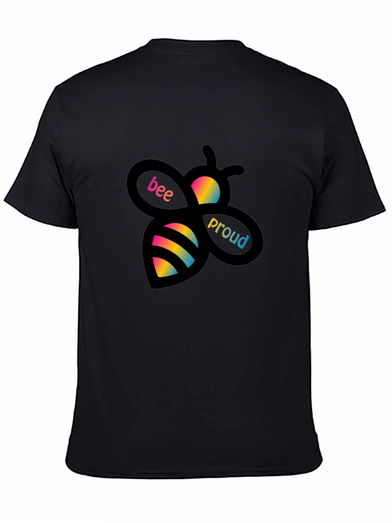 Black Bee Proud Graphic Tee - Black Cotton Blend view 4