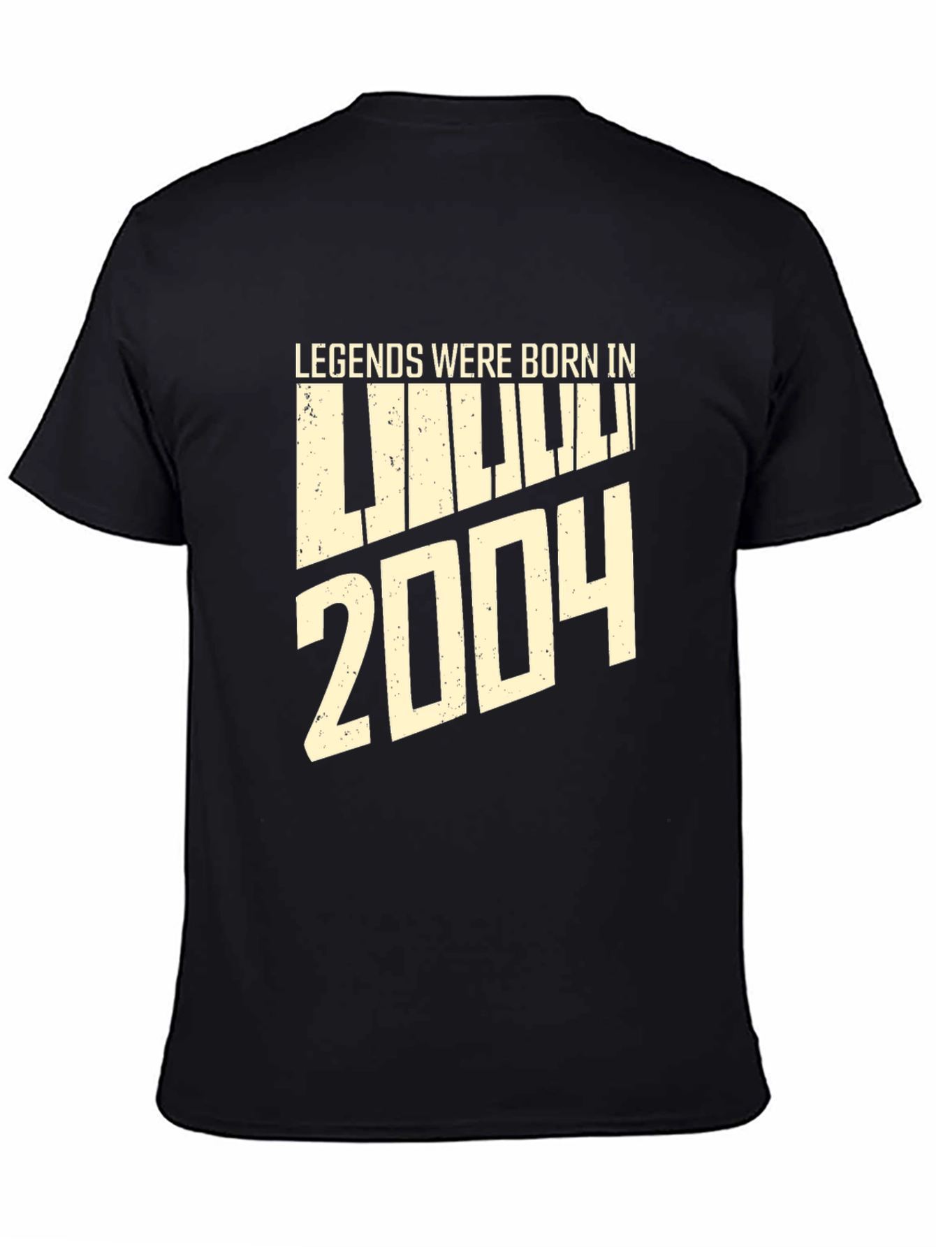 Black Legends Born in 2004 Black T-Shirt view 4