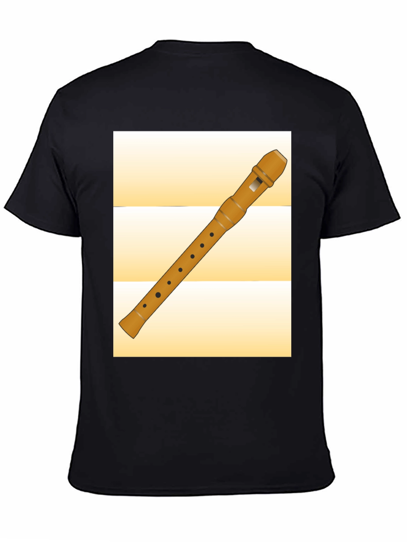 Black Recorders Instrument T-Shirt view 4