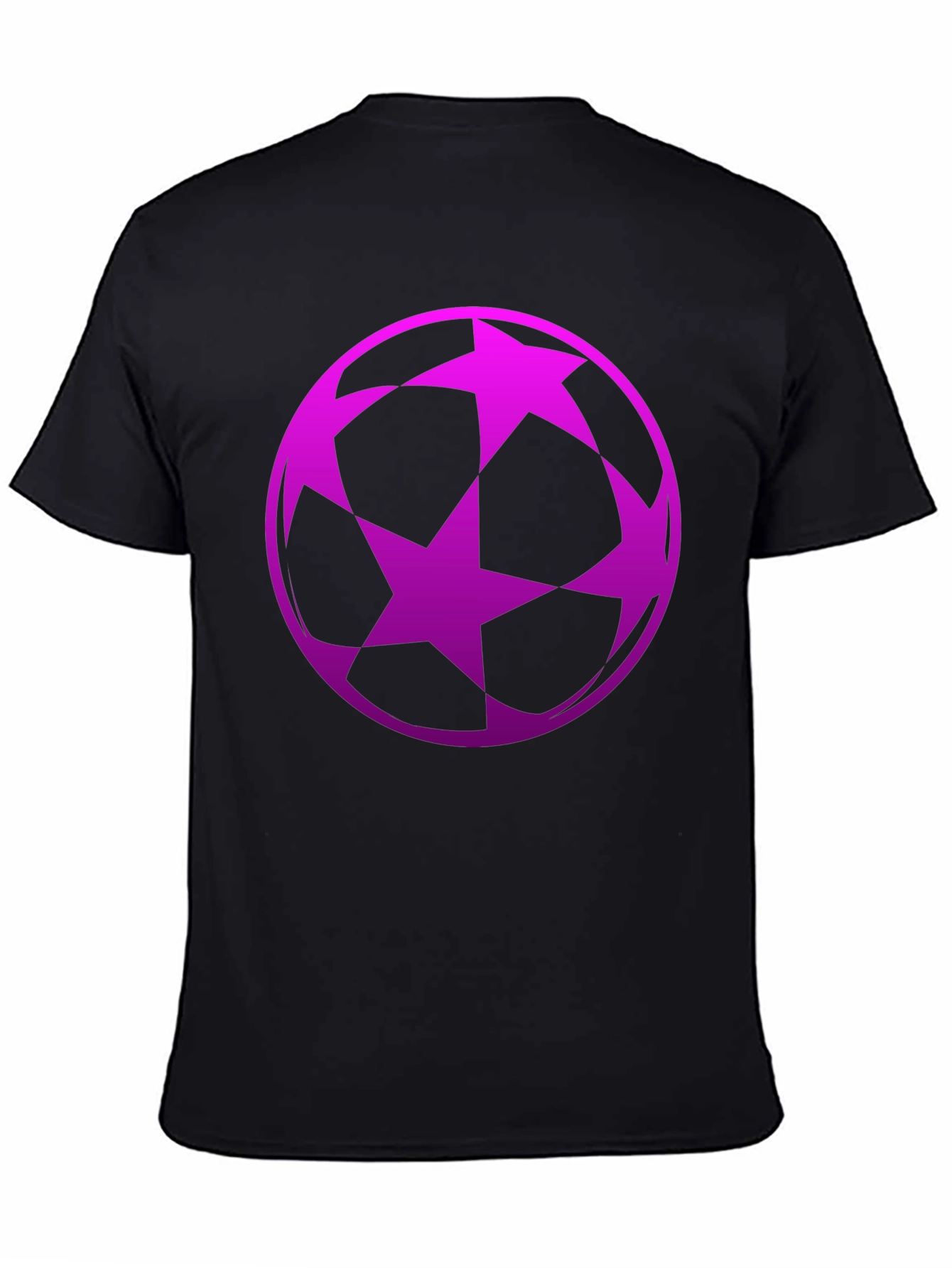 Black Soccer Star Graphic Tee - Black view 4