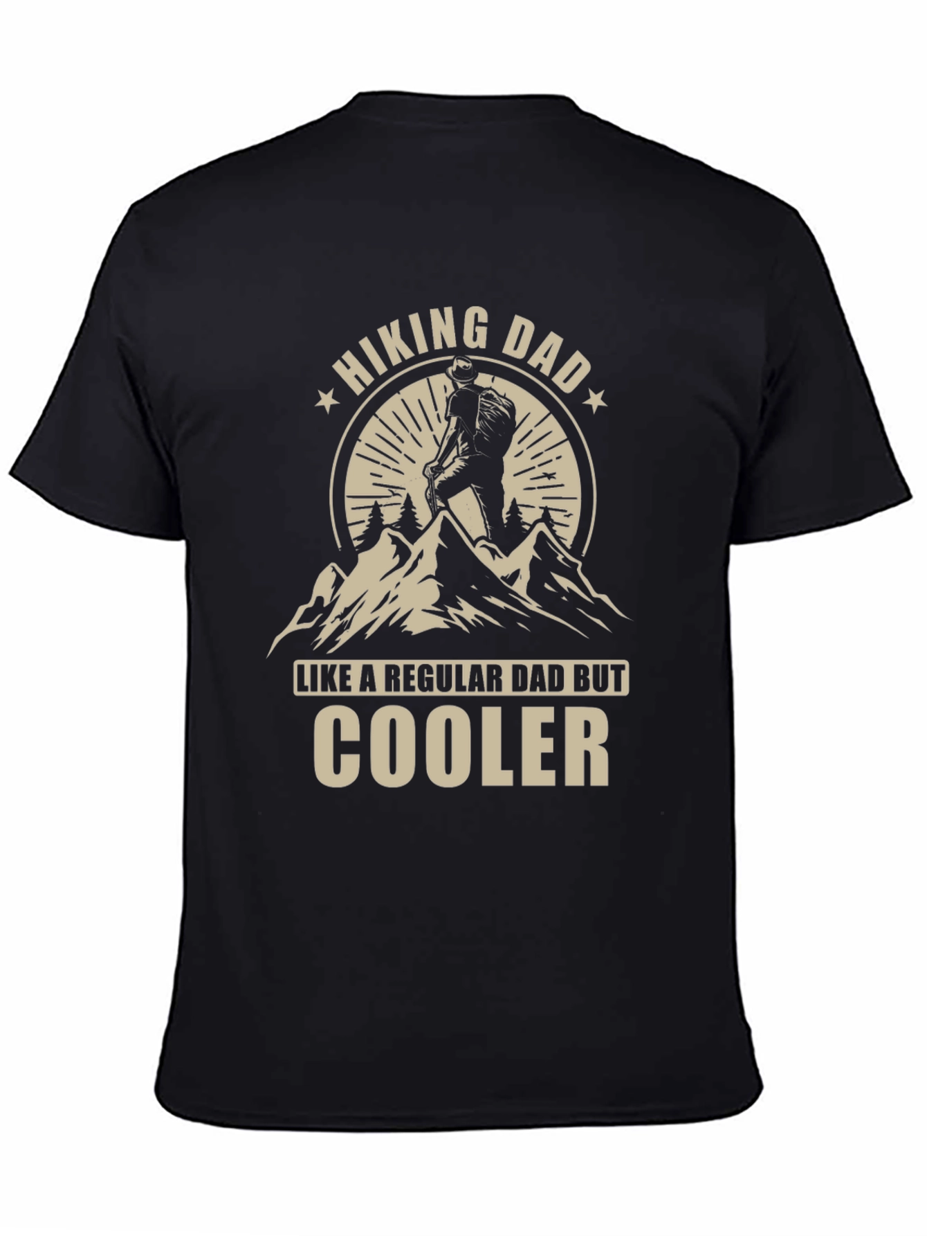 Black Hiking Dad T-Shirt - Like a Regular Dad But Cooler! view 4