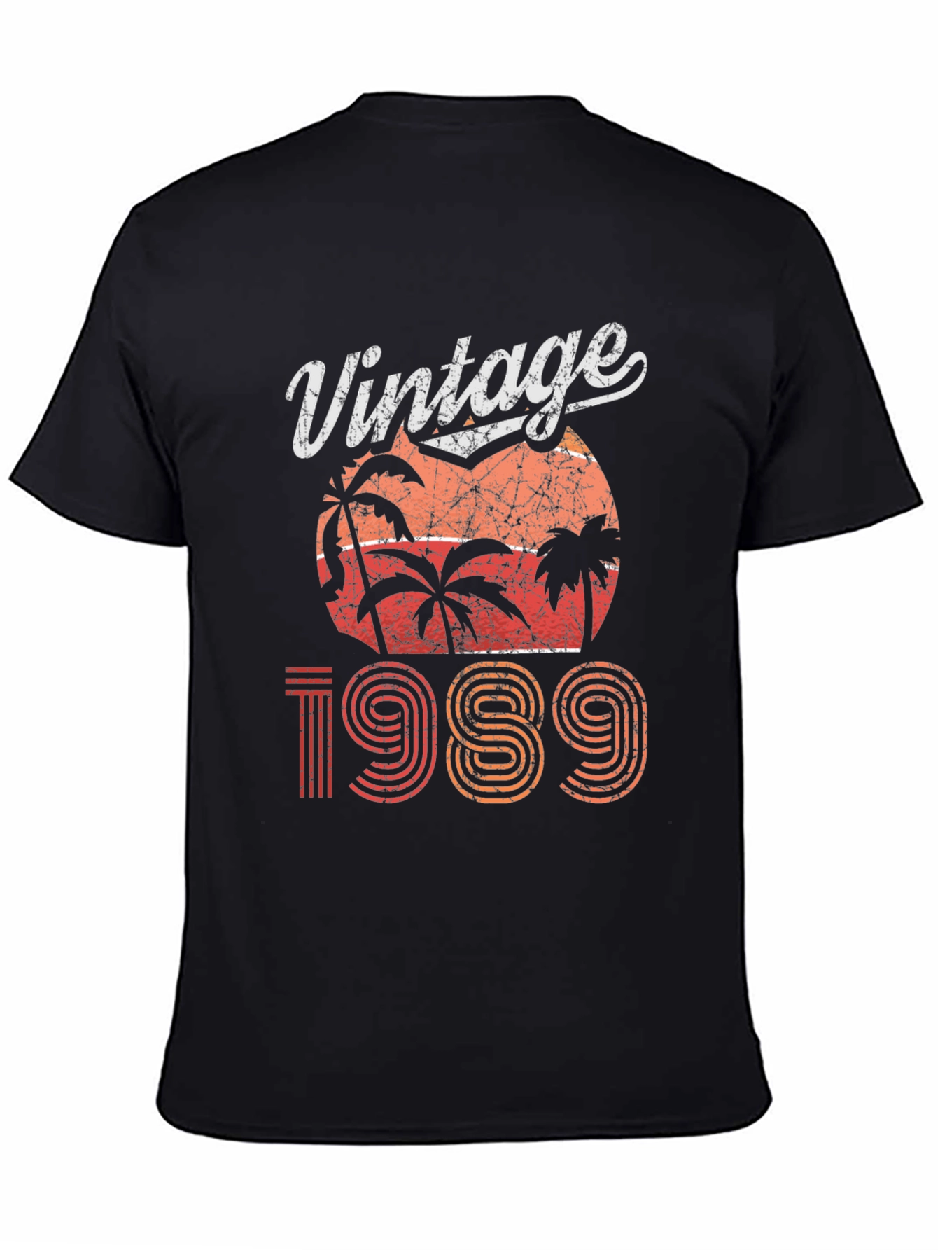 Black Vintage 1989 Palm Tree Graphic T-Shirt view 4