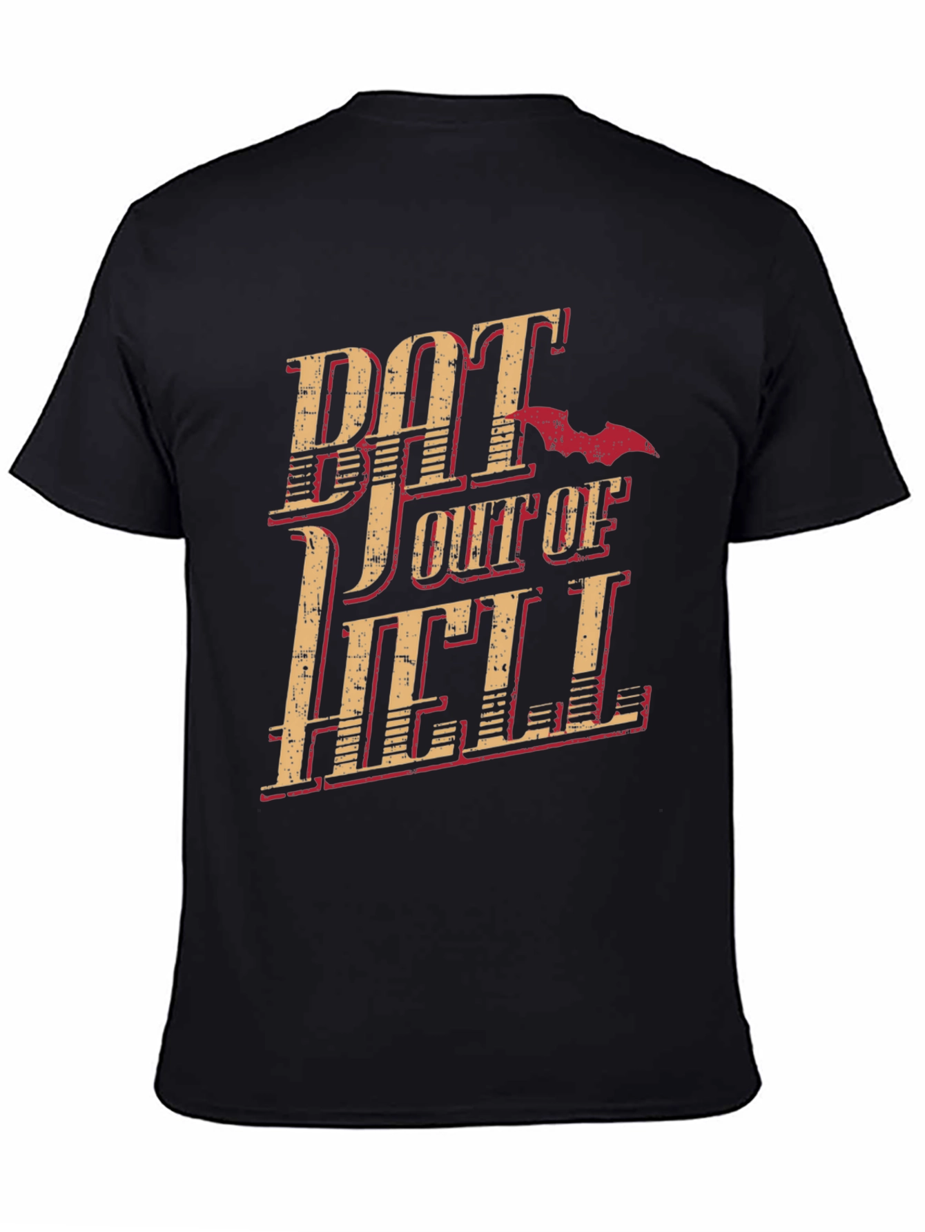 Black Bat Out of Hell Graphic T-Shirt - Vintage Style view 4