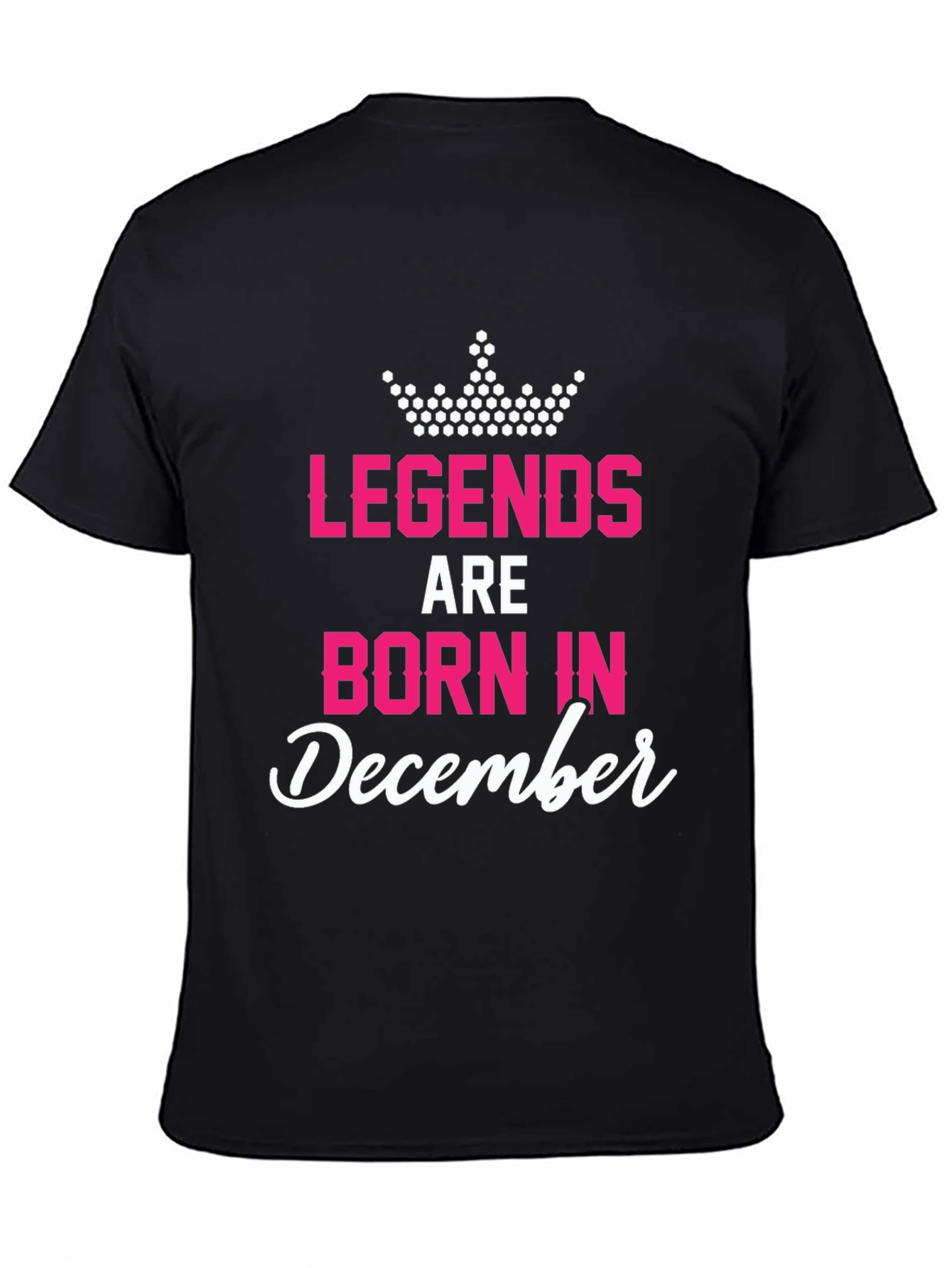 Black Legends Are Born In December T-Shirt view 4