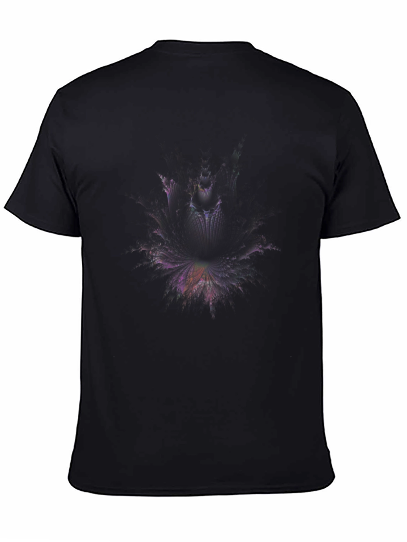 Black Abstract Graphic Print Crew Neck T-Shirt view 4