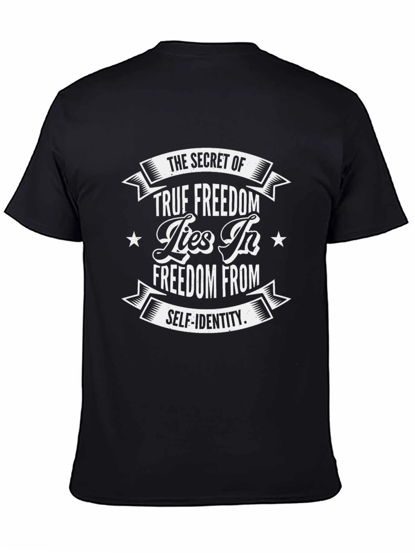 Black True Freedom Graphic Tee - Self Identity Black T-Shirt view 4