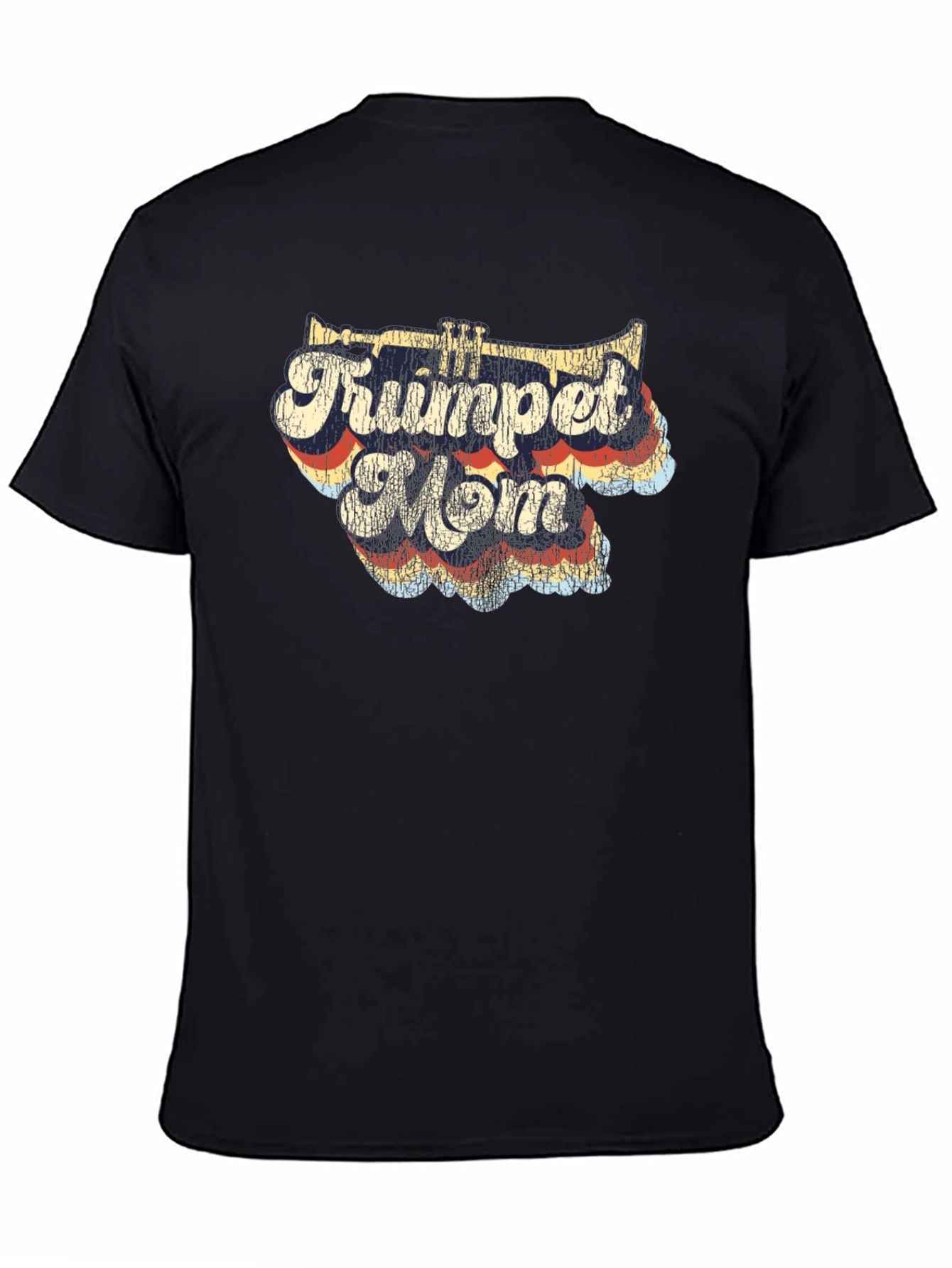 Black Trumpet Mom Graphic T-Shirt view 4