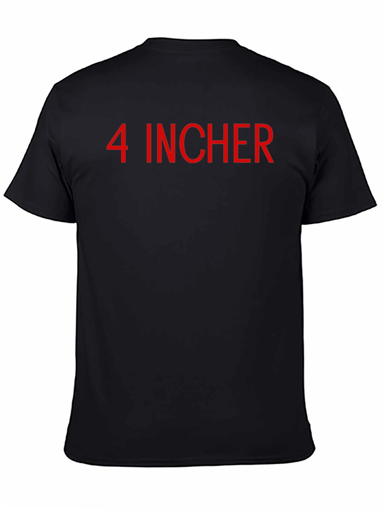 Black Men's Black T-Shirt - 4 Incher Graphic Tee view 4