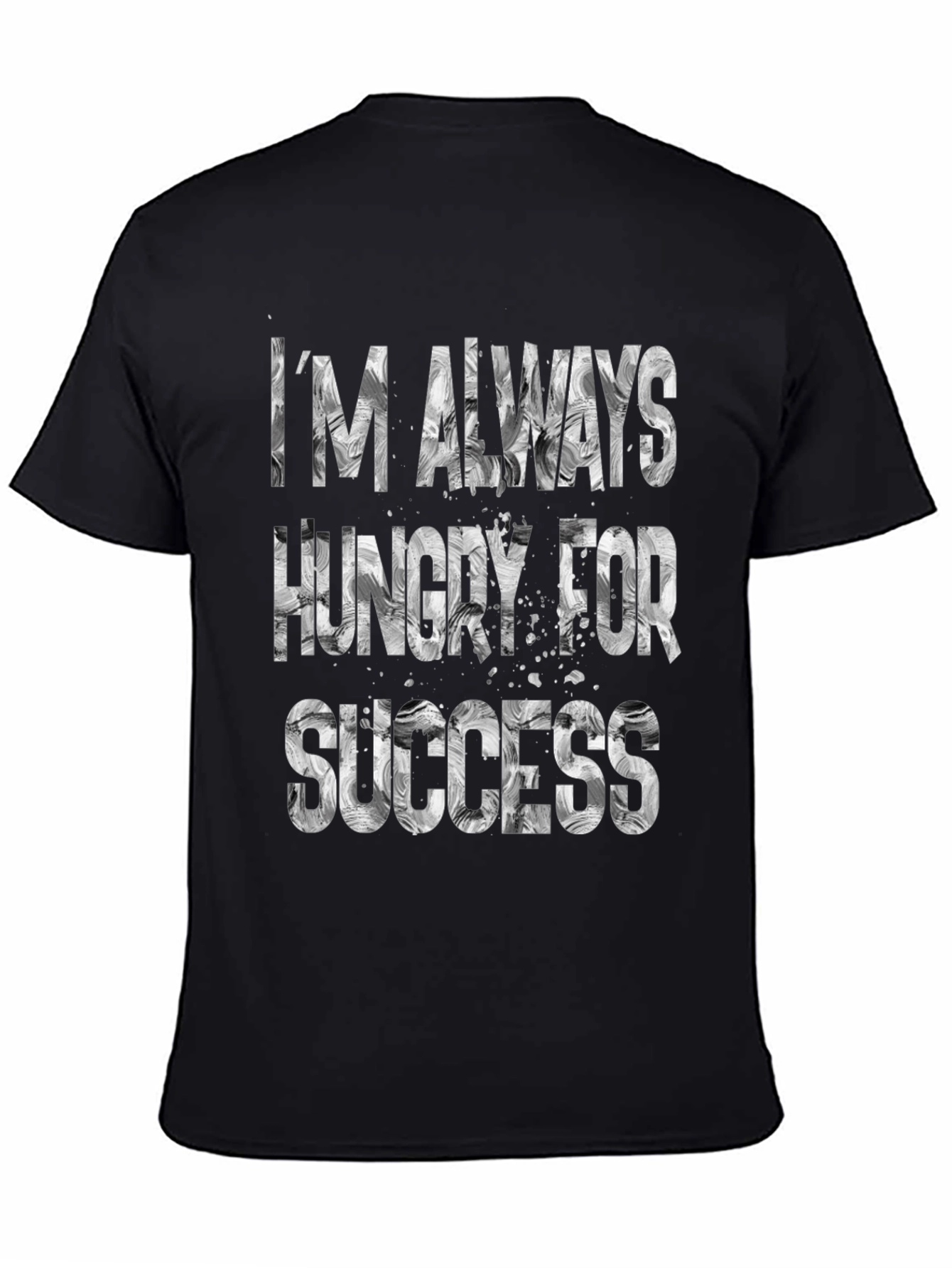 Black Hungry for Success Black T-Shirt view 4